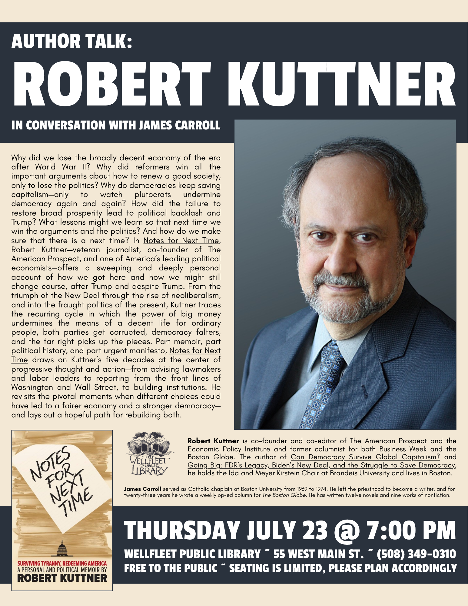 Author Talk: Robert Kuttner