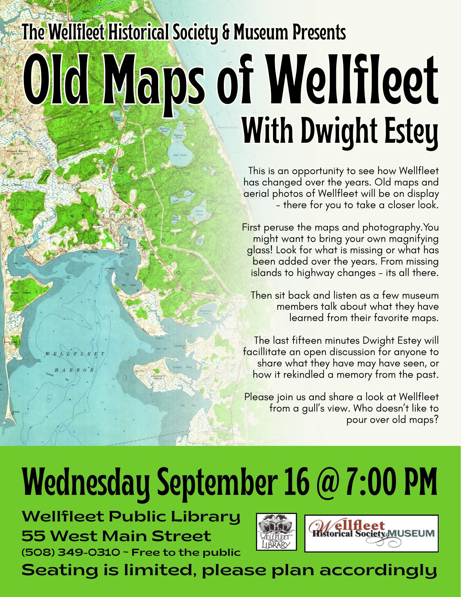 Wellfleet Historical Society &amp; Museum Speaker Series: "Old Maps of Wellfleet" with Dwight Estey