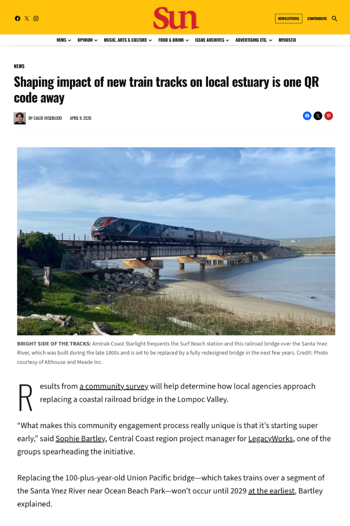 Shaping impact of new train tracks on local estuary is one QR code away