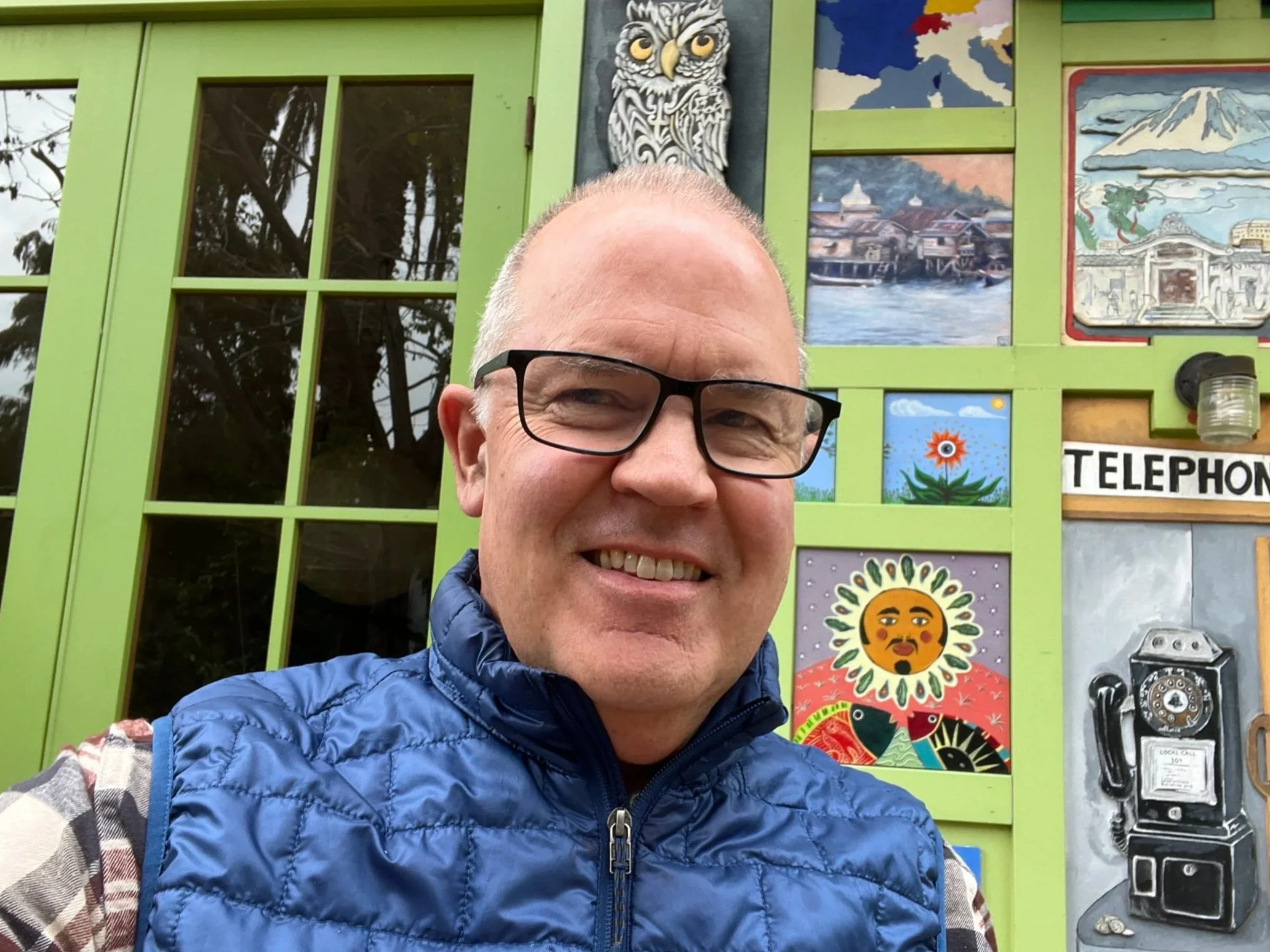 Bill Leahy in front of Santa Barbara office