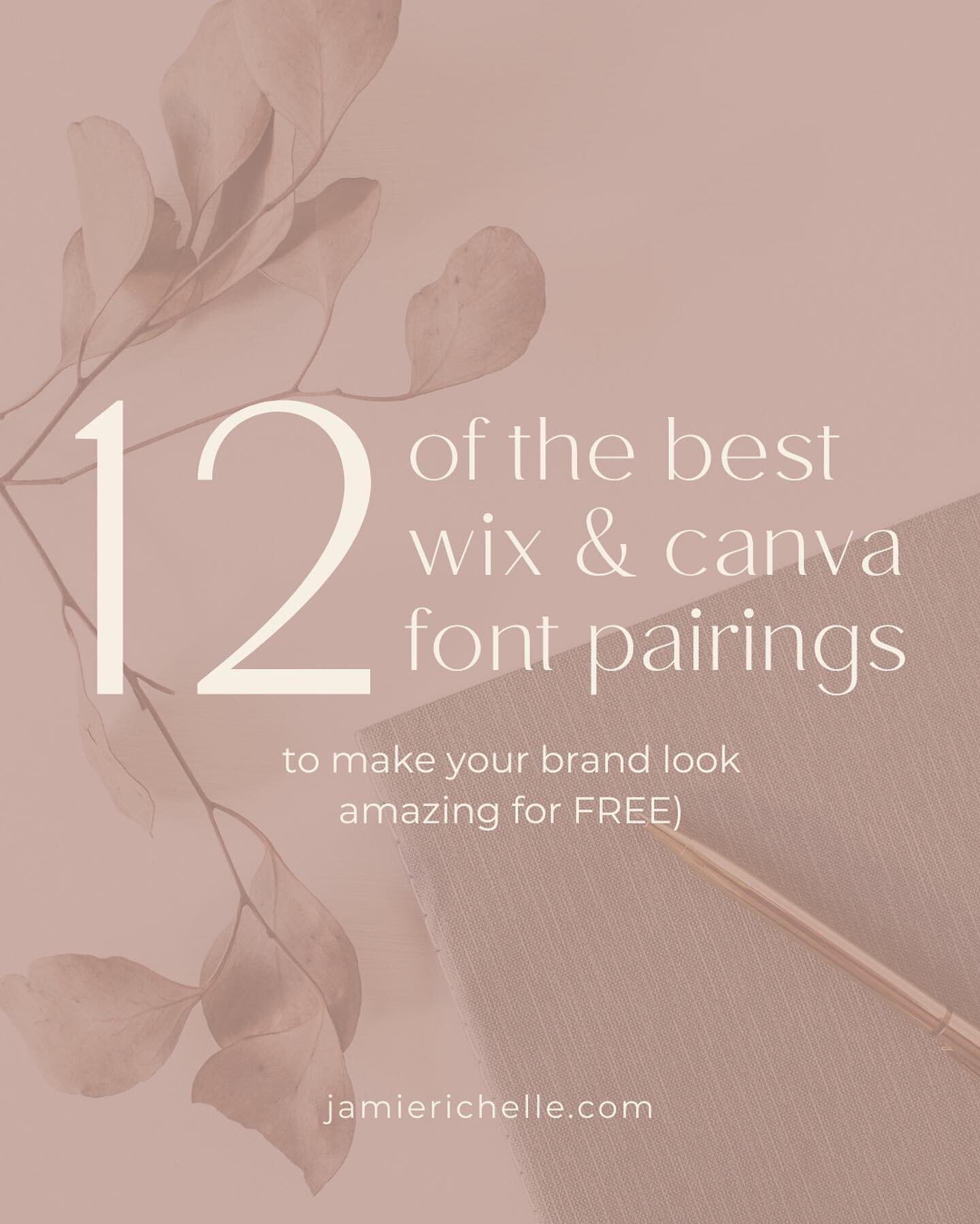 It is super easy to upload your own fonts to Wix, but if you&rsquo;re looking for an easy peasy quick way to get your website up, here&rsquo;s some of my favorite font pairings already in Wix.
⠀⠀⠀⠀⠀⠀⠀⠀⠀
Looking for more? Check out the blog via the li
