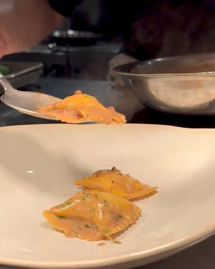 Agnolotti del Plin // braised lamb, cabbage, cognac, green peppercorns
&nbsp;
In the Piemontese dialect, plin refers to the small pinch used to seal each delicate pocket. It is a simple gesture, but one that carries generations of tradition.
&nbsp;
S