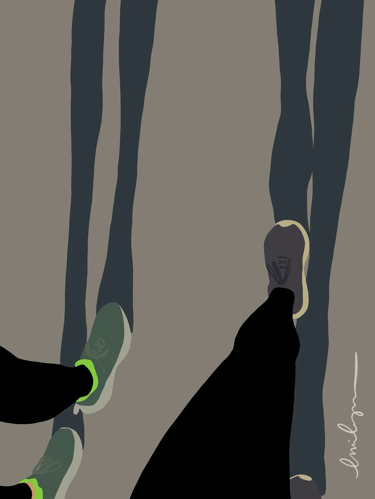 New shadows + running shoes coming soon. 🙈
.
.
.
As I&rsquo;ve spent HOURS OF MY LIFE running instead of painting, the last 6 months, I&rsquo;ve gathered a ton of inspiration. I know it&rsquo;ll be infiltrating my studio as I rest and recover.
.
.
.