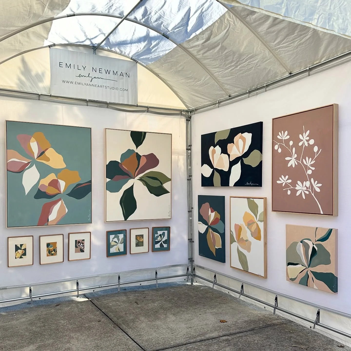 November has been:
&mdash;Chastain Fall Art festival and the trauma of rain + new booth shots as I cleaned and dried everything in my driveway
&mdash;Giving my best friend my last landscape becuase I don&rsquo;t paint landscapes anyway
&mdash;Running