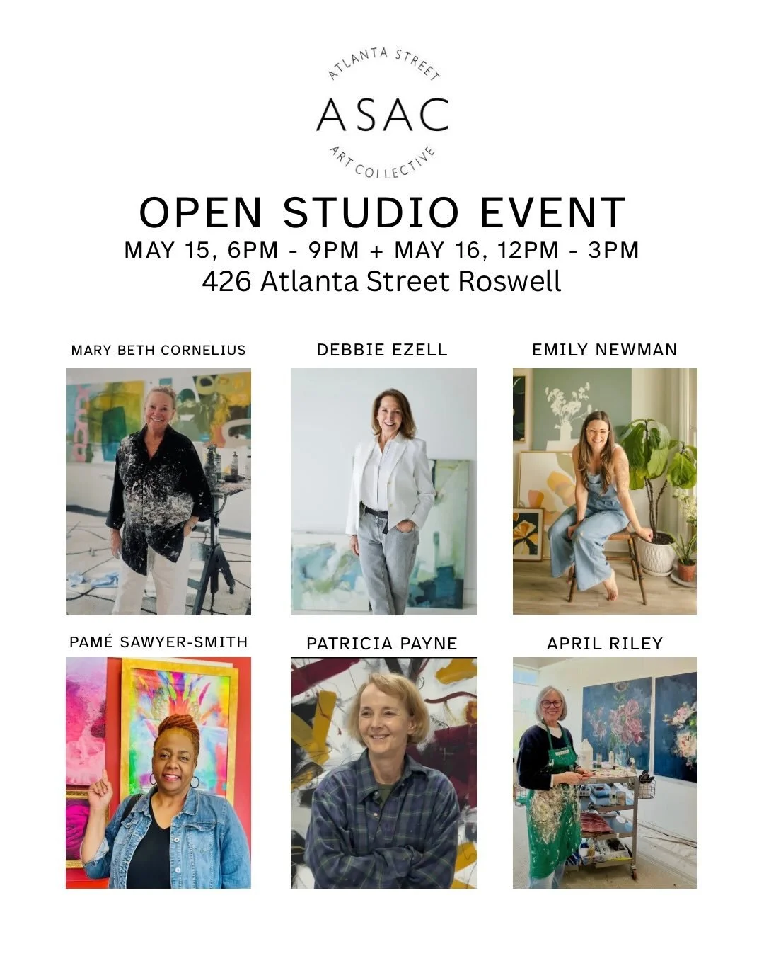SAVE THE DATE!
May 15 &amp; 16
&mdash;
OPEN STUDIO EVENT
@atlantastreetartcollective