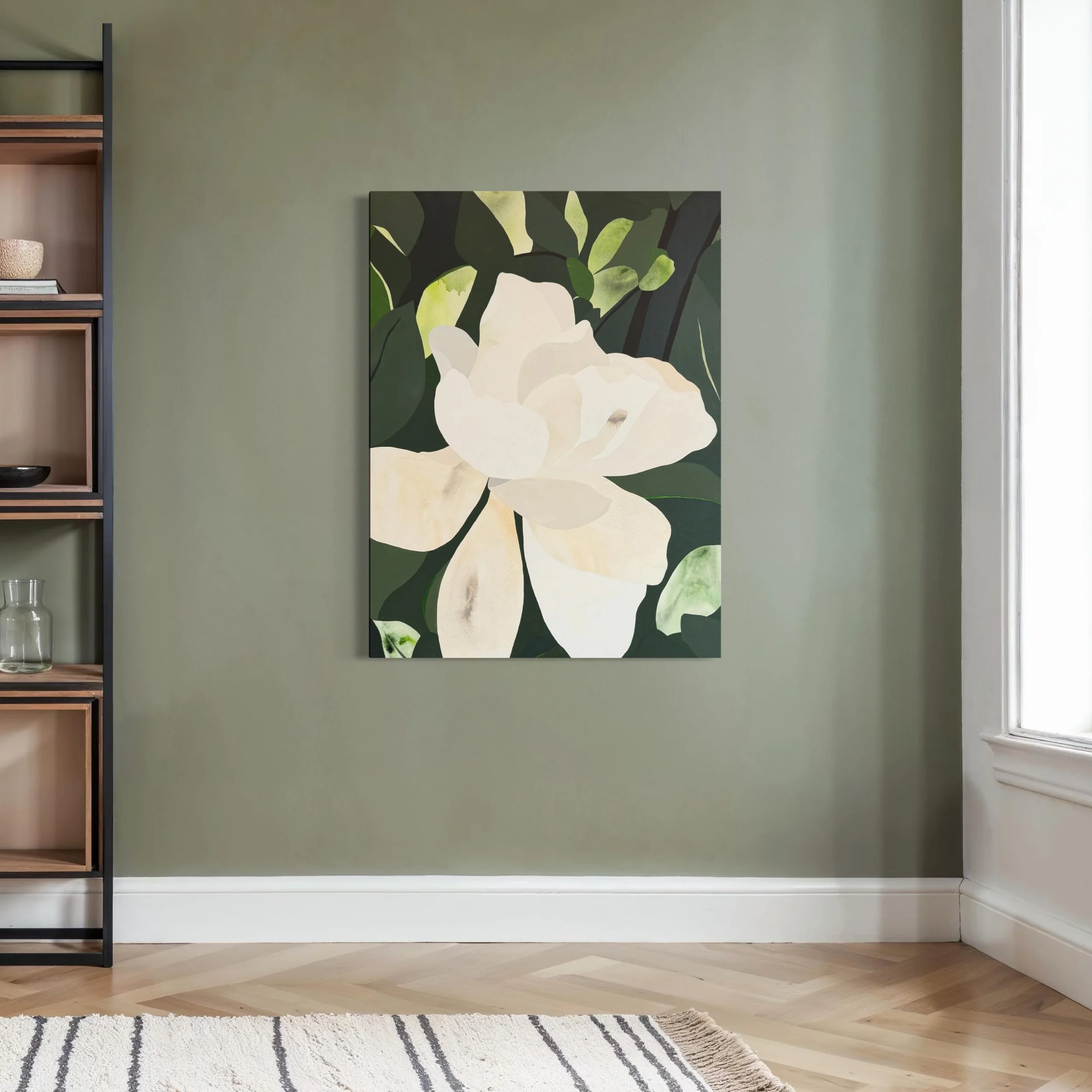 I tell people all the time that investing in work that makes you feel something has a huge impact on your space. Instead of finding art that fits your space, or matches your aesthetic &mdash; find are that excites you. Find art that makes you think. 