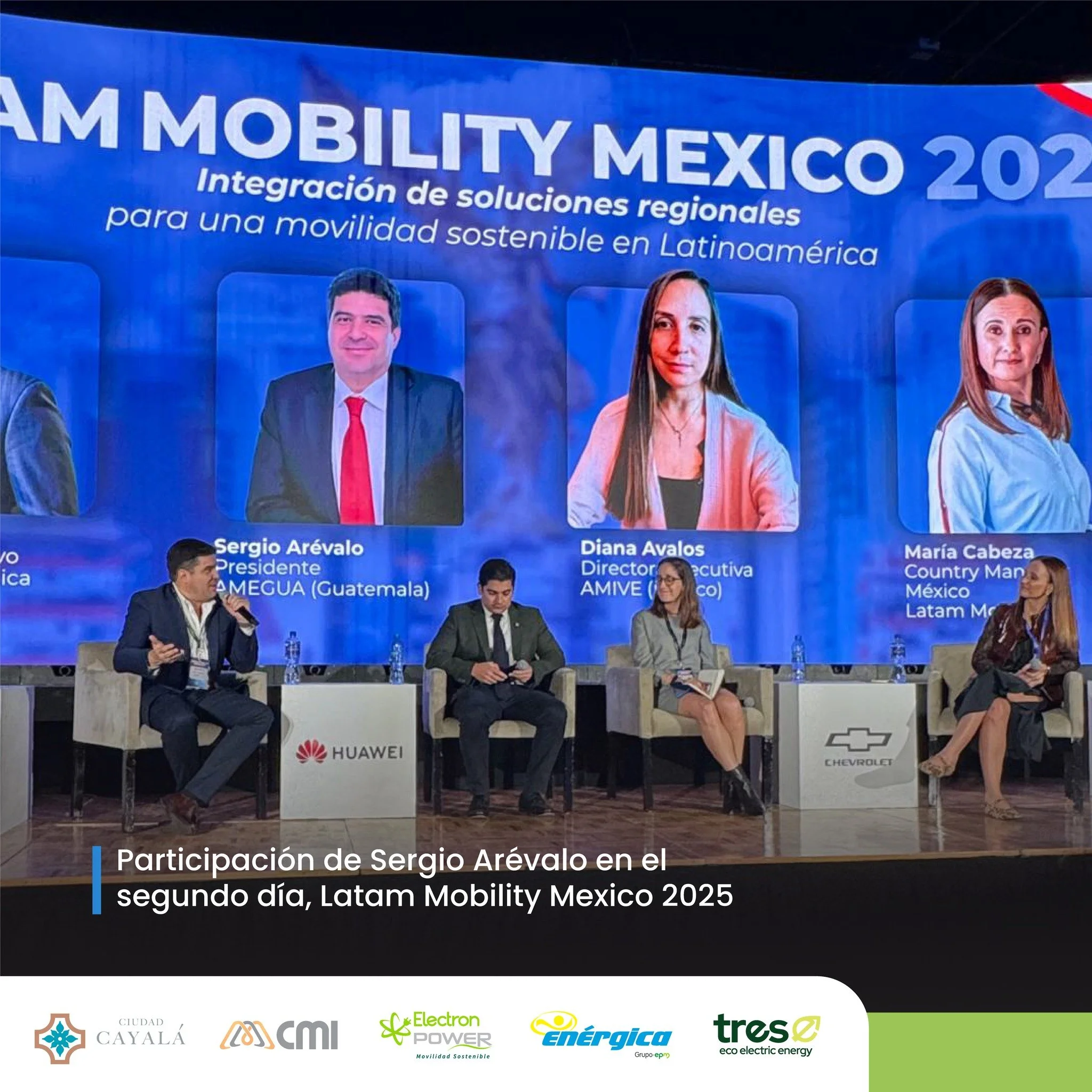 Sergio Arévalo, presidente de AMEGUA participó en Latam Mobility México 2025, en el panel “Integración de soluciones regionales para una movilidad sostenible en Latinoamérica”. 🌎⚡
Agradecemos este espa