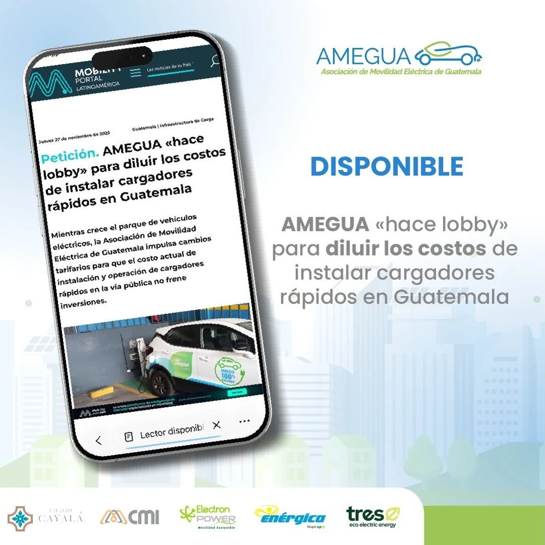 El crecimiento de la movilidad el&eacute;ctrica en Guatemala contin&uacute;a impulsando cambios importantes. 🚗⚡️

AMEGUA participa activamente en mesas t&eacute;cnicas para promover condiciones m&aacute;s accesibles para la instalaci&oacute;n de car