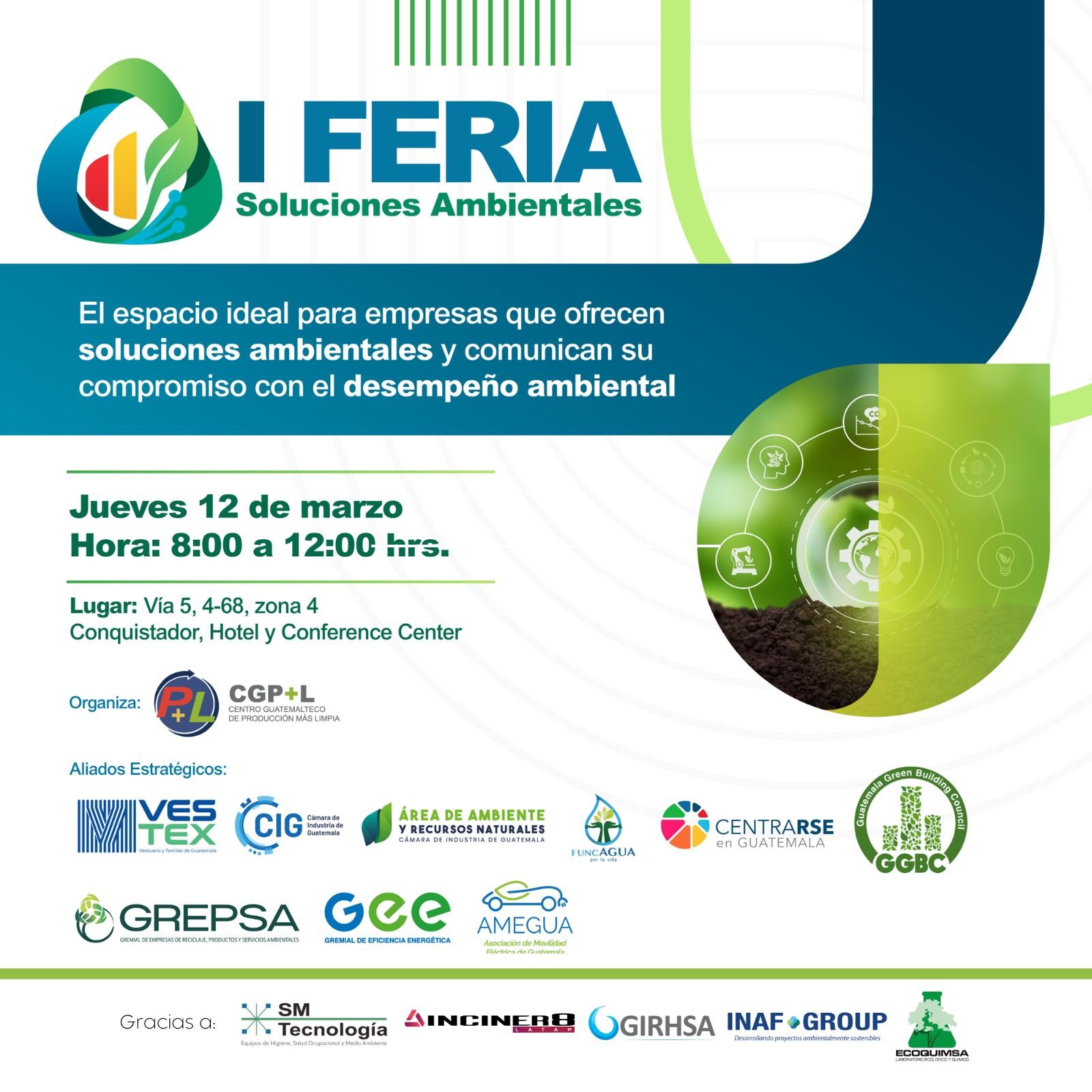🤝🌱 En AMEGUA apoyamos las iniciativas que impulsan un futuro m&aacute;s sostenible.

Nos sumamos y apoyamos a nuestro aliado @cgplguatemala  en la I Feria de Soluciones Ambientales, un espacio que re&uacute;ne a empresas y organizaciones comprometi