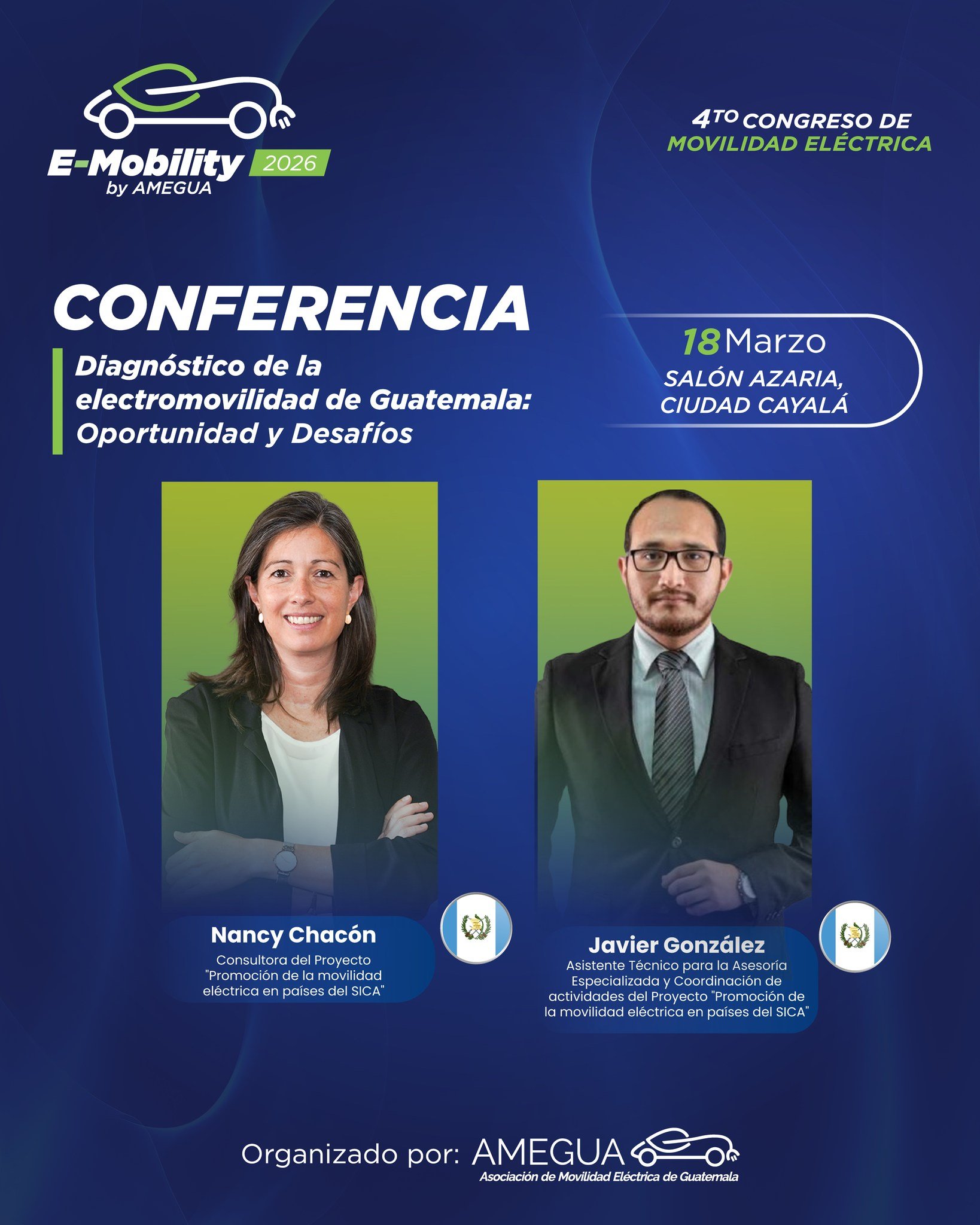 Este 18 de marzo forma parte de una conversaci&oacute;n clave sobre el presente y futuro de la movilidad el&eacute;ctrica en Guatemala. ⚡🚗

Durante esta conferencia se presentar&aacute; un diagn&oacute;stico de la electromovilidad en el pa&iacute;s,
