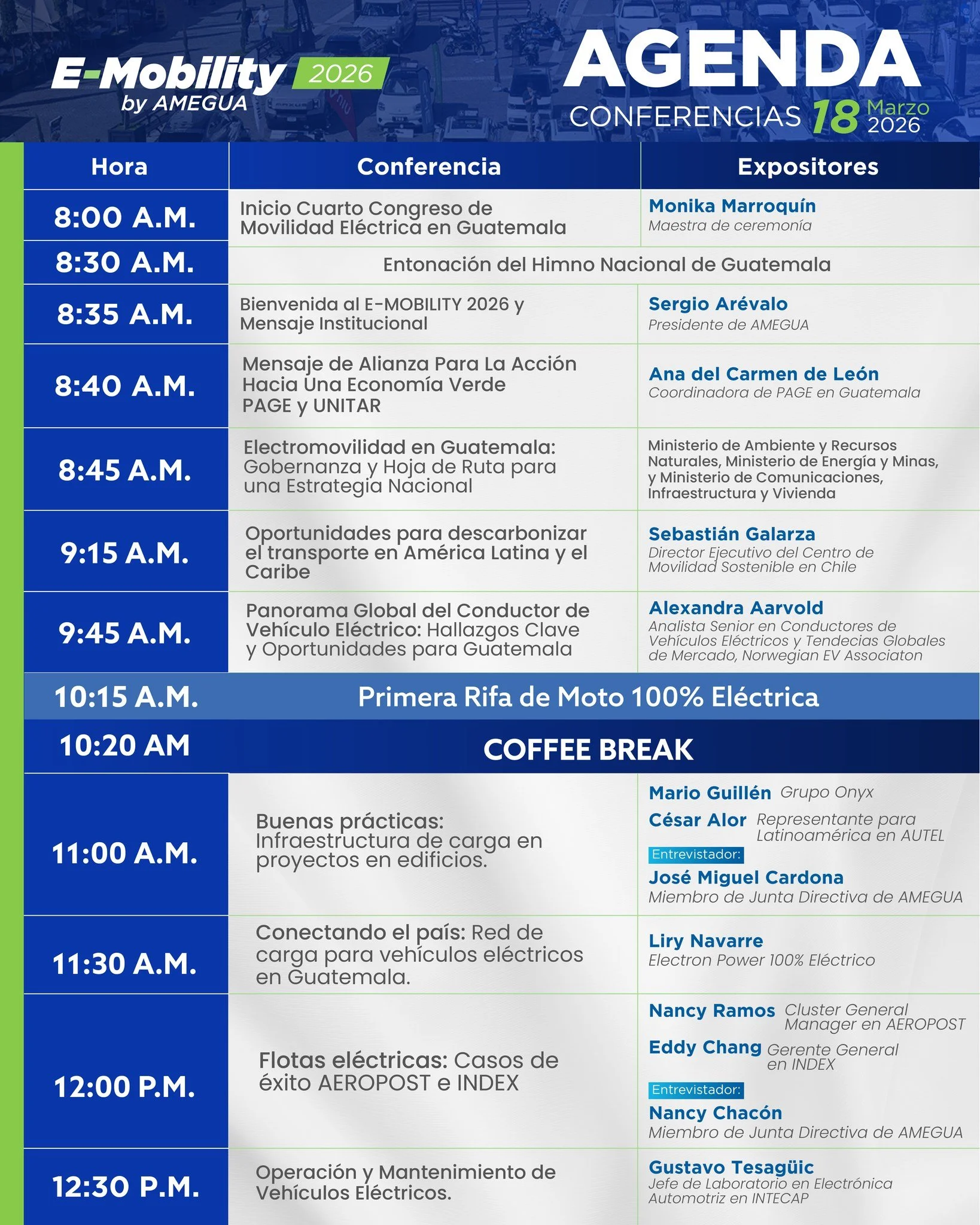 ⚡🚗 &iquest;Listos para ma&ntilde;ana?

La agenda del 4to Congreso de Movilidad El&eacute;ctrica est&aacute; preparada para vivir un d&iacute;a lleno de innovaci&oacute;n, aprendizaje y conexi&oacute;n. 🔌

🎤 Conferencias
💬 Paneles con expertos y u