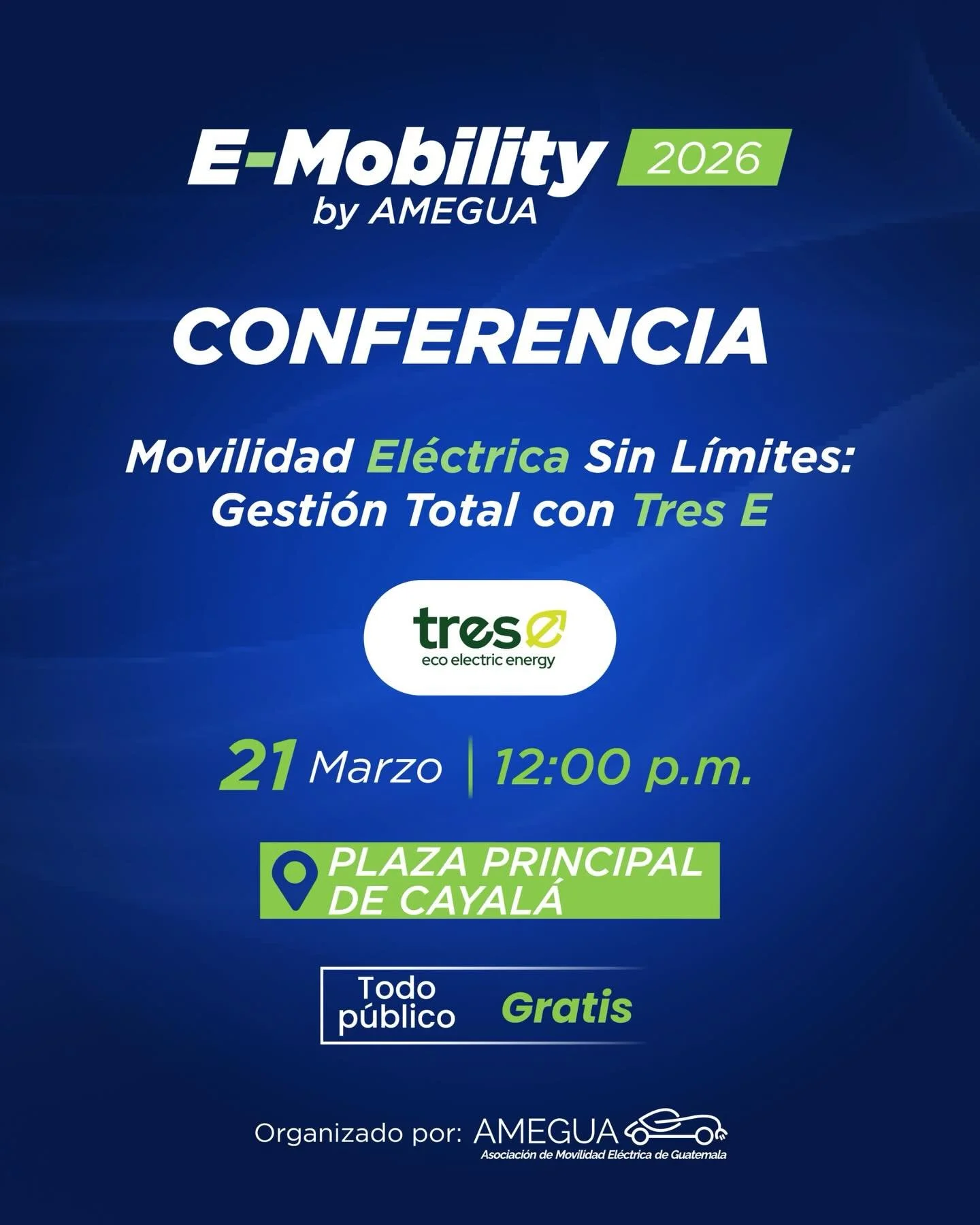 La movilidad el&eacute;ctrica no tiene l&iacute;mites&hellip; y la gesti&oacute;n tampoco ⚡🌱

Acomp&aacute;&ntilde;anos en la conferencia:
&ldquo;Movilidad El&eacute;ctrica Sin L&iacute;mites: Gesti&oacute;n Total con Tres E&rdquo; @tresegt 

Descub