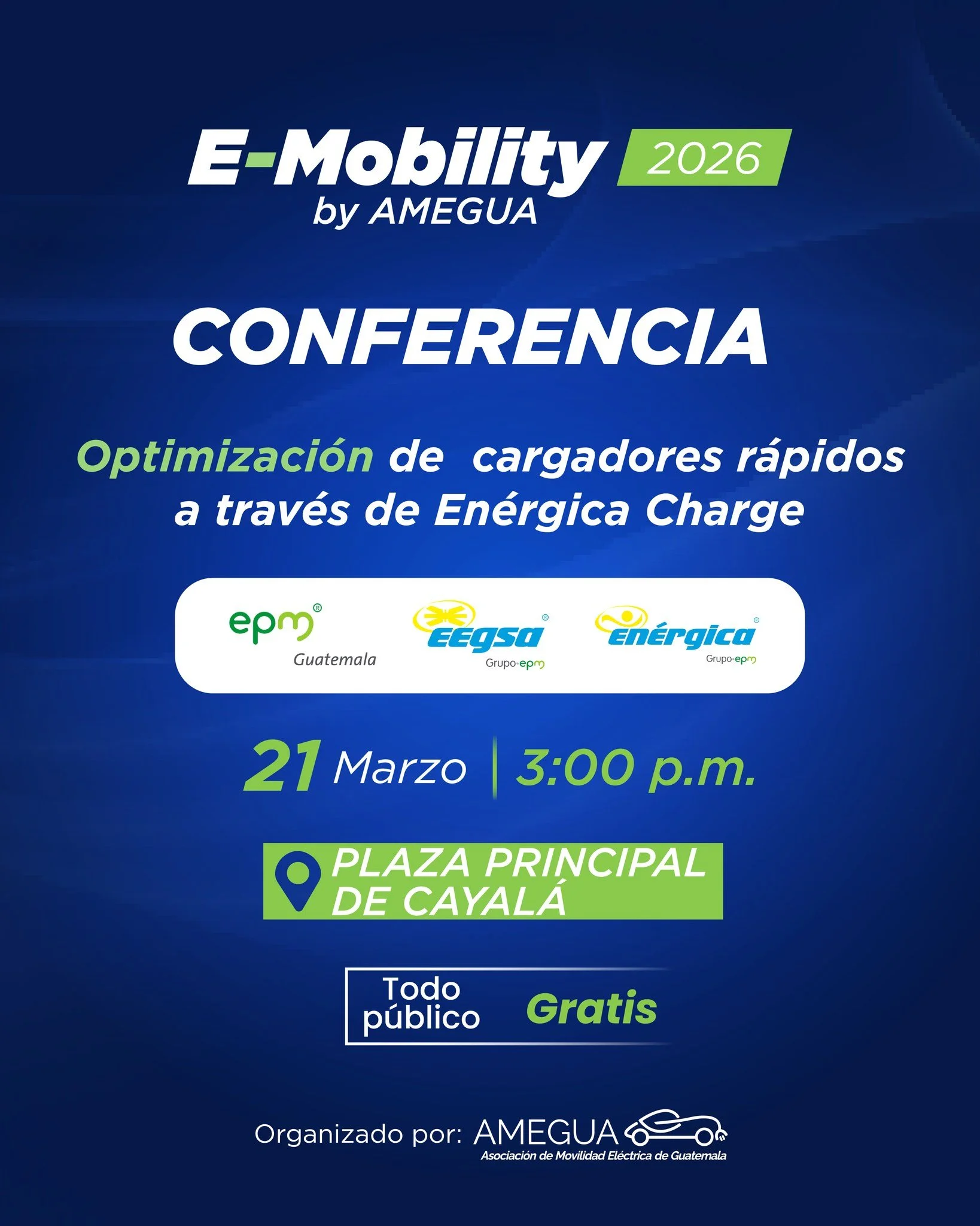 La carga r&aacute;pida evoluciona&hellip; y t&uacute; puedes ser parte de ello
Descubre c&oacute;mo optimizar la infraestructura de carga en la conferencia:
&ldquo;Optimizaci&oacute;n de cargadores r&aacute;pidos a trav&eacute;s de En&eacute;rgica Ch