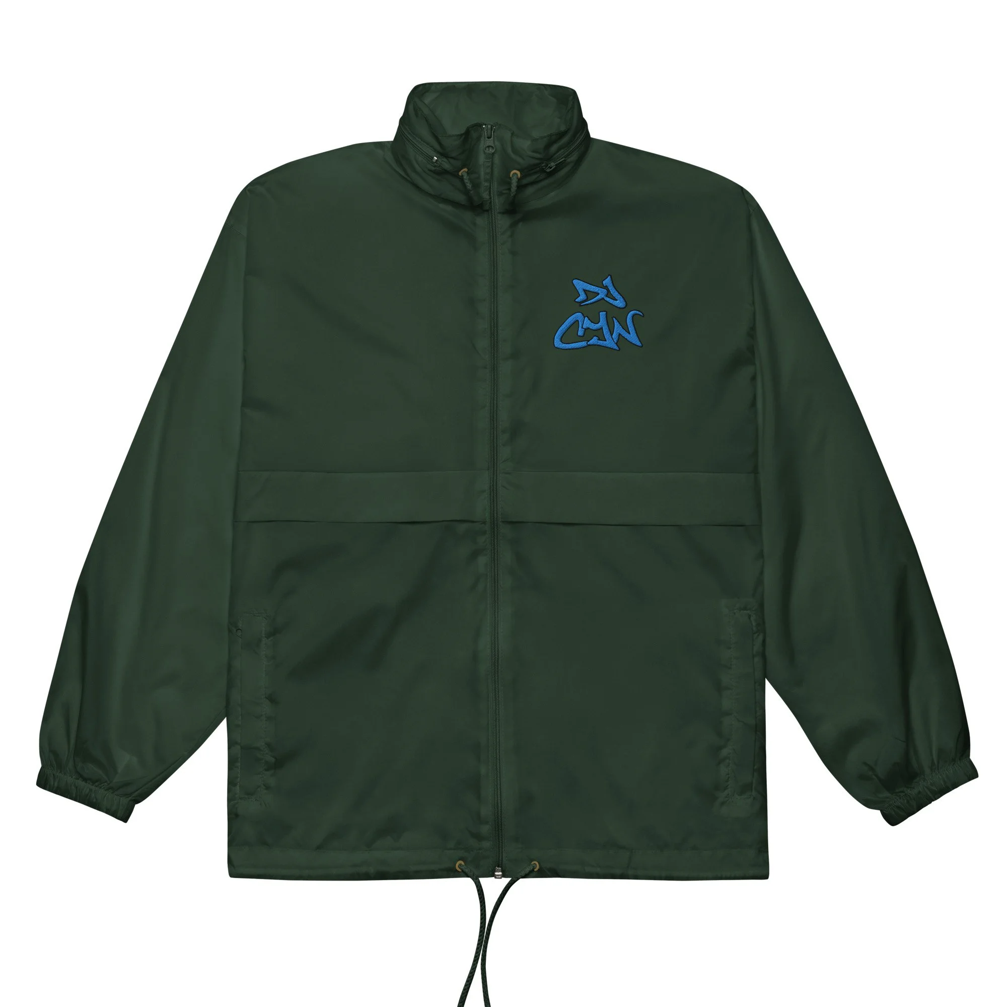 basic-unisex-windbreaker-forest-green-front-66f465d9bea8b.jpg