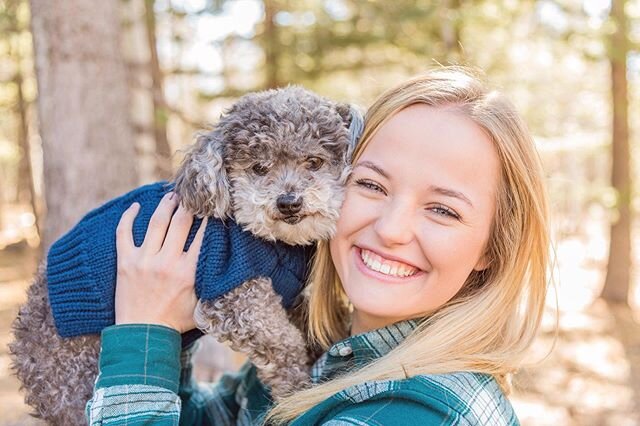 Just a girl and her pup. 🐶 Pets are the perfect way to add some personality to your session! I can&rsquo;t wait to meet your furry friends! ❤️