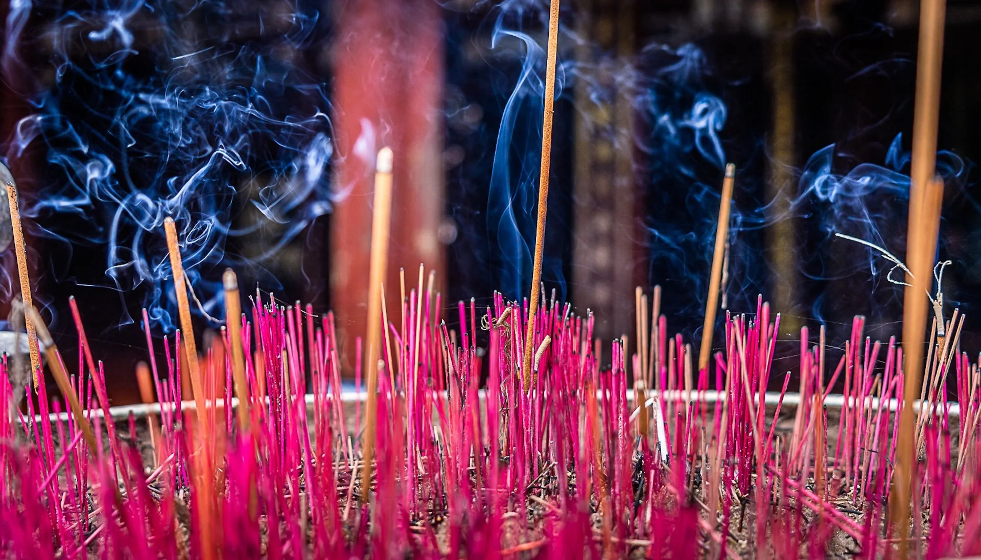 Burning Incense in a temple 