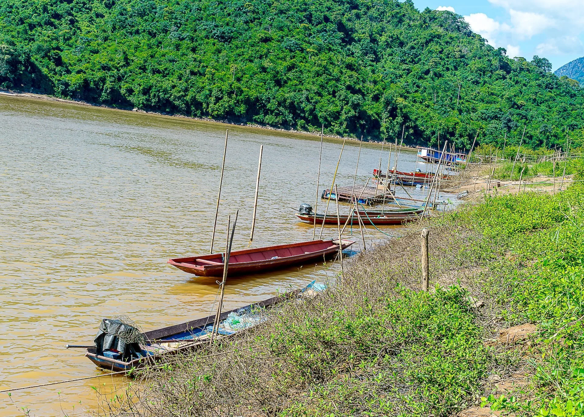 Fishing boats in Mekong River