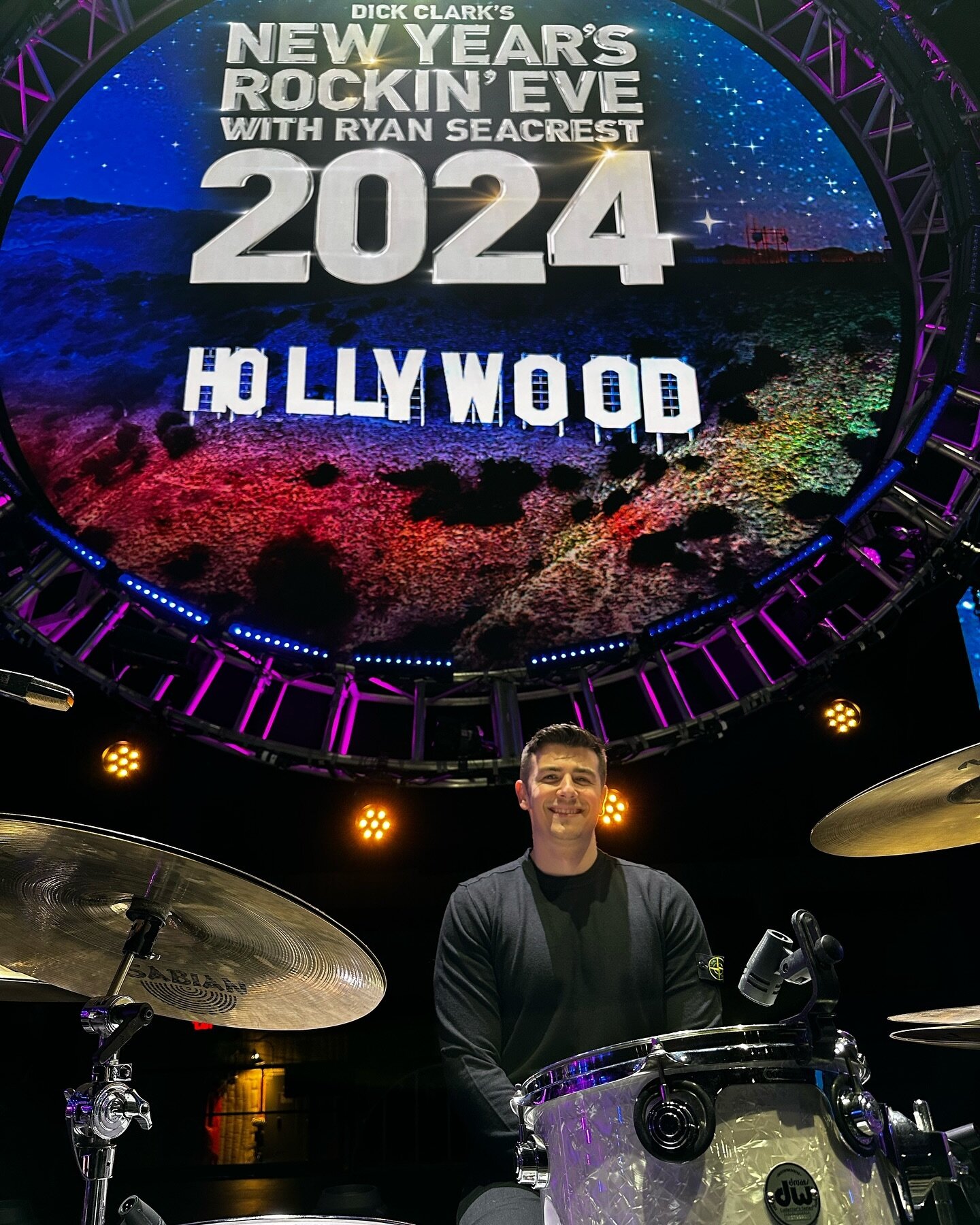 Happy New Year from behind the Drums! 
Just appeared on @rockineve with @paulrussell! 
I&rsquo;m very grateful for my friends, collaborators and everyone who inspired me this year! I wish everyone love, peace and happiness in this new year! 
Many hug