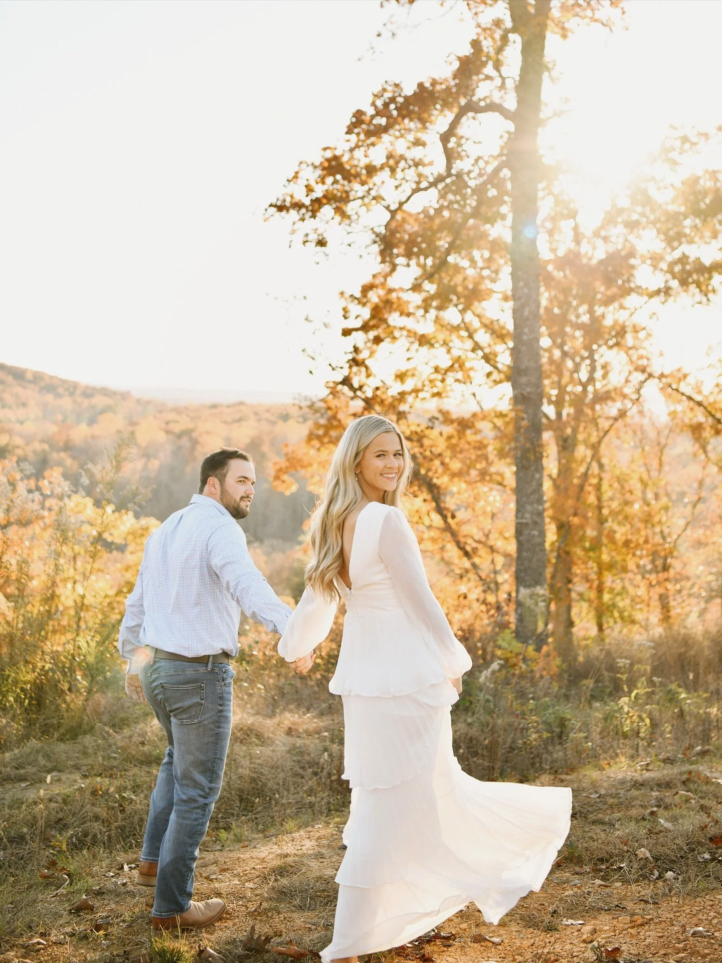 Golden hours like this make November 7, 2026 feel even closer🙌🏻!!! These two brought all the fall colors to their engagement session!!
