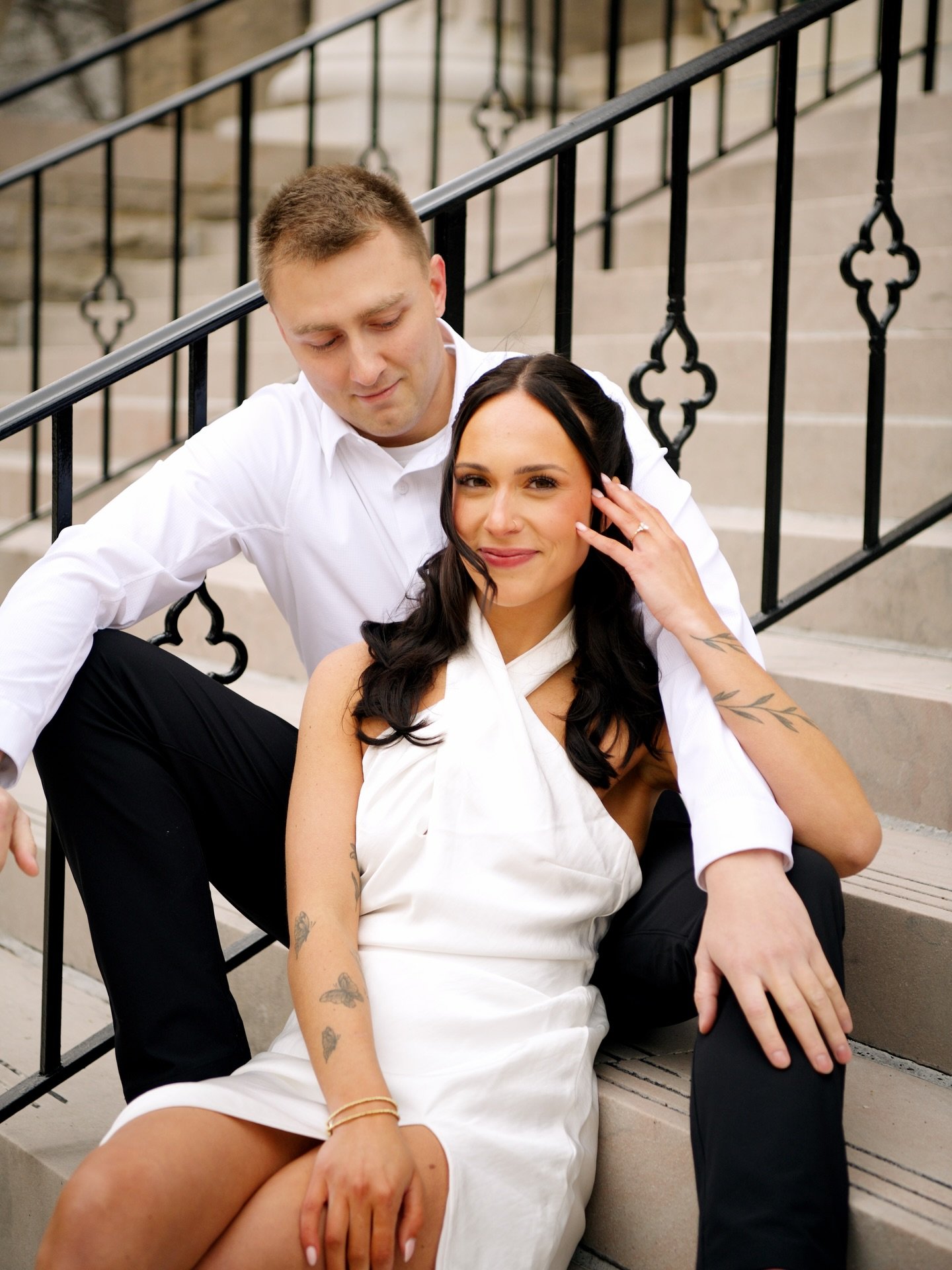 Downtown Knoxville engagement photos will truly never disappoint! The energy, the textures, the movement &mdash; all of it felt perfect for these two! So honored to document every piece of their story &mdash; @knighthannah34 &amp; @hunter.kot 💍🙌🏻