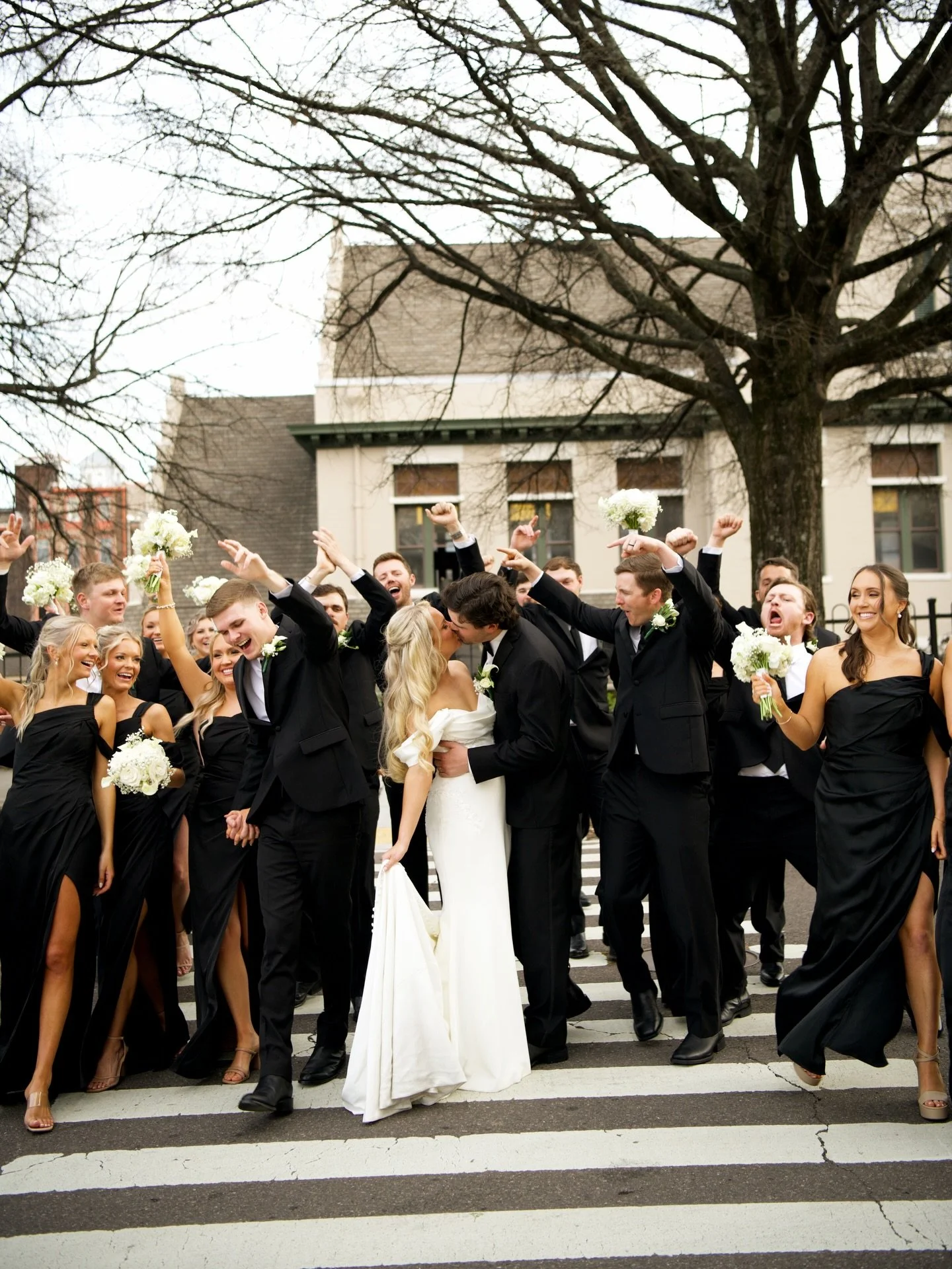 From the bridal party to the bride and groom &mdash; perfection at every level ✨🤍