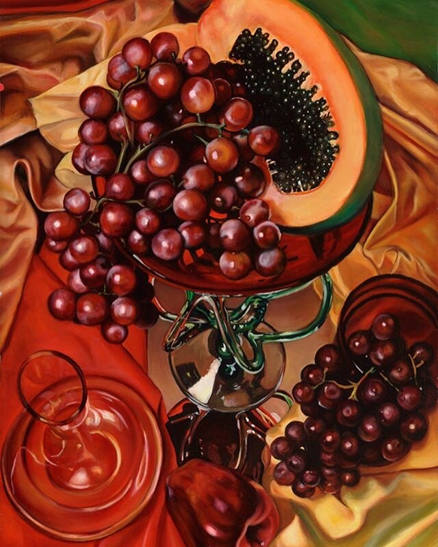 &ldquo;Seeds of Life&rdquo;
3&rsquo;x4&rsquo; Oil on Masonite
SOLD
.
.
.
#fruit #glass #stilllife #stilllifepainting #painting #fabric #colorful #grapes #papaya #oilpainting #oil #largepainting #artforthehome #wallart #fineart #fineartist #artist #ut