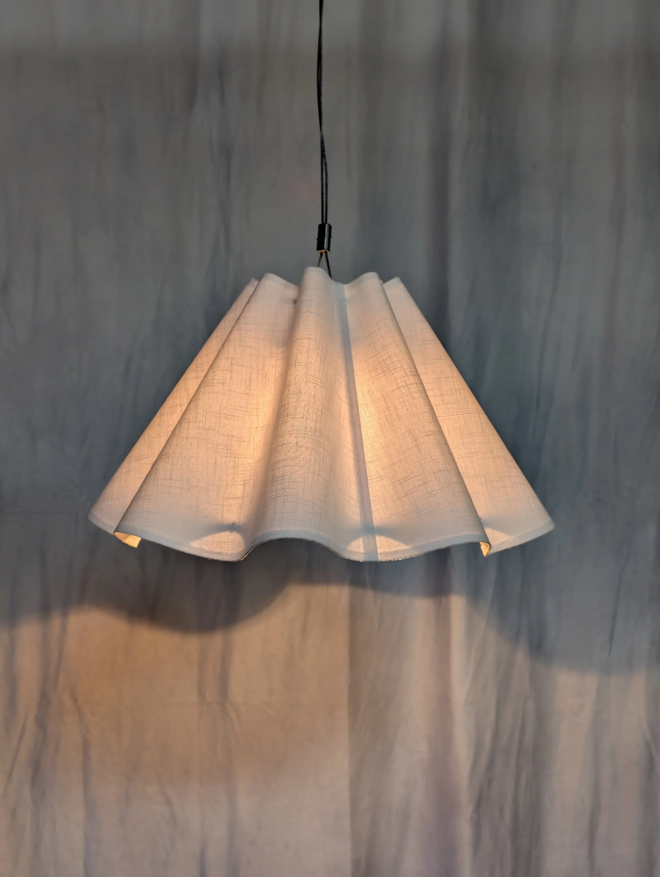 White Linen Pleated Pendant.jpg