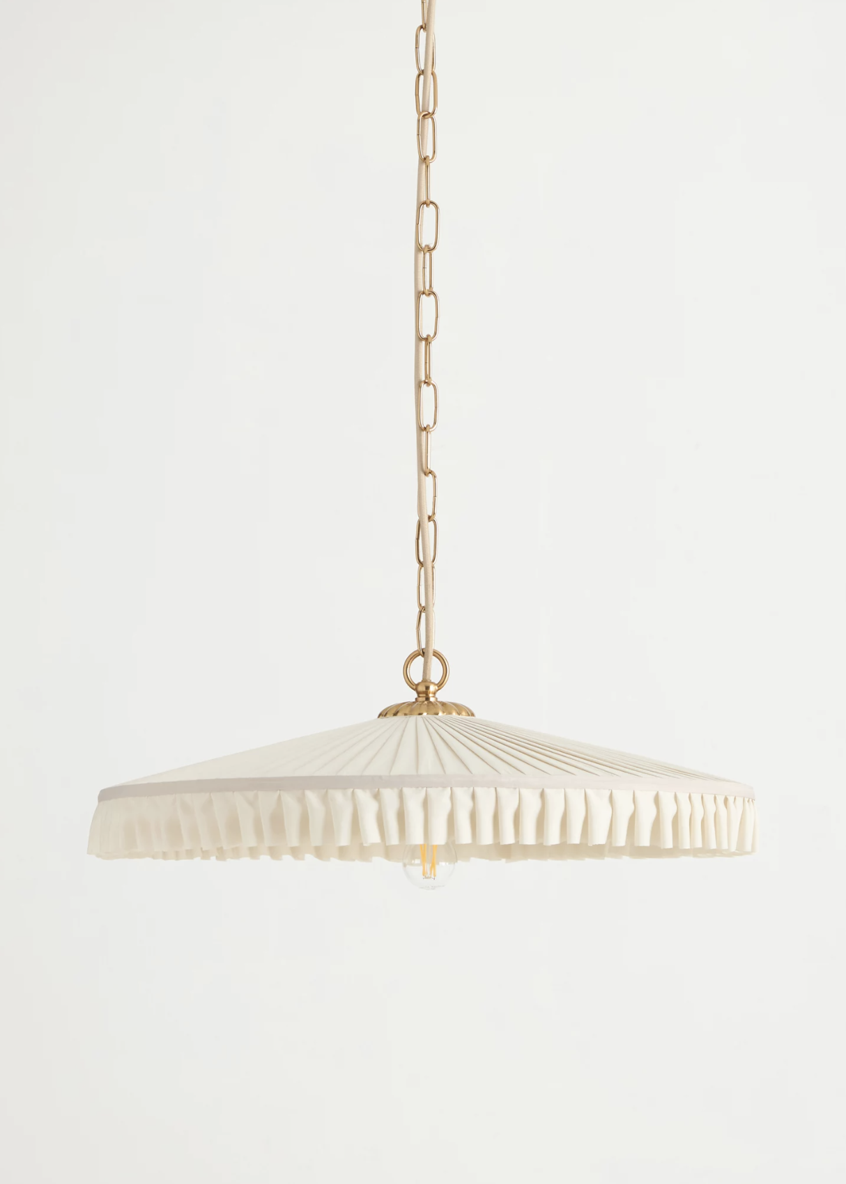 Pleated Silk Pendant
