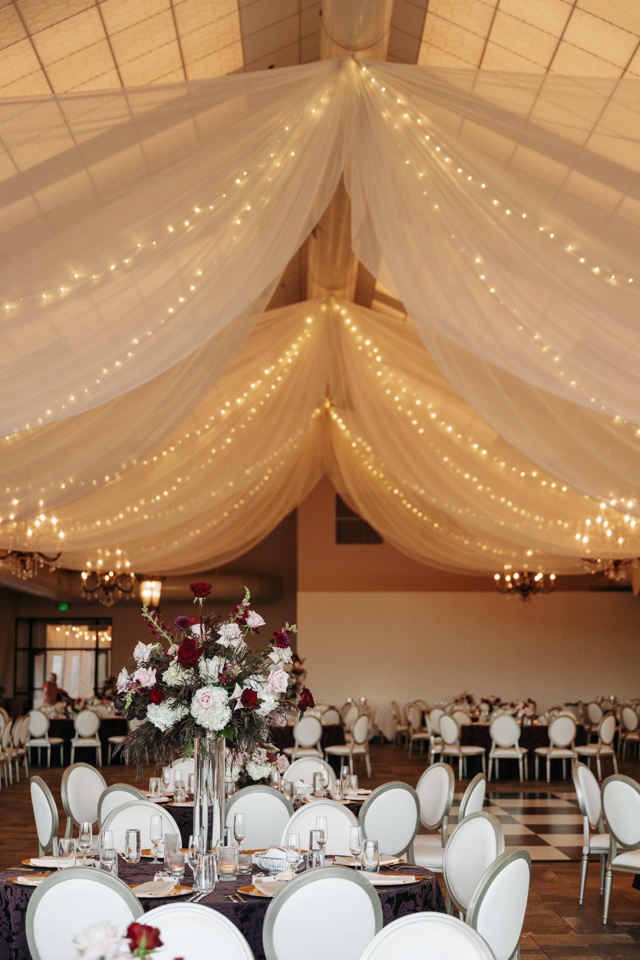 Deluxe Draping with Lights at Edward Anne Estate
