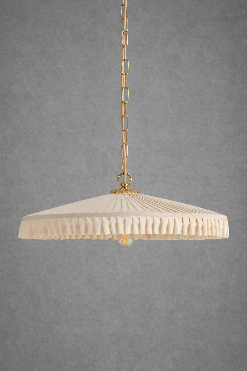 Pleated Silk Pendant