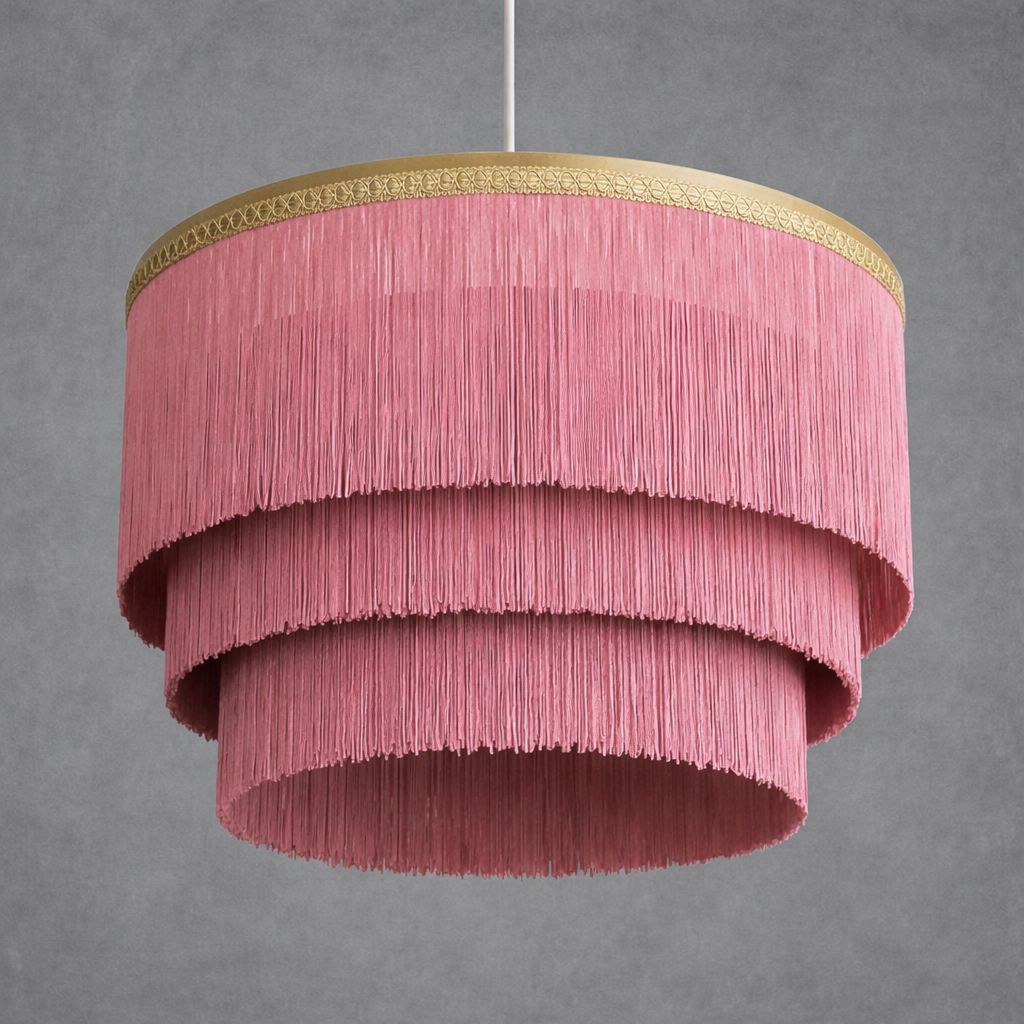 Pink Fringe Pendant