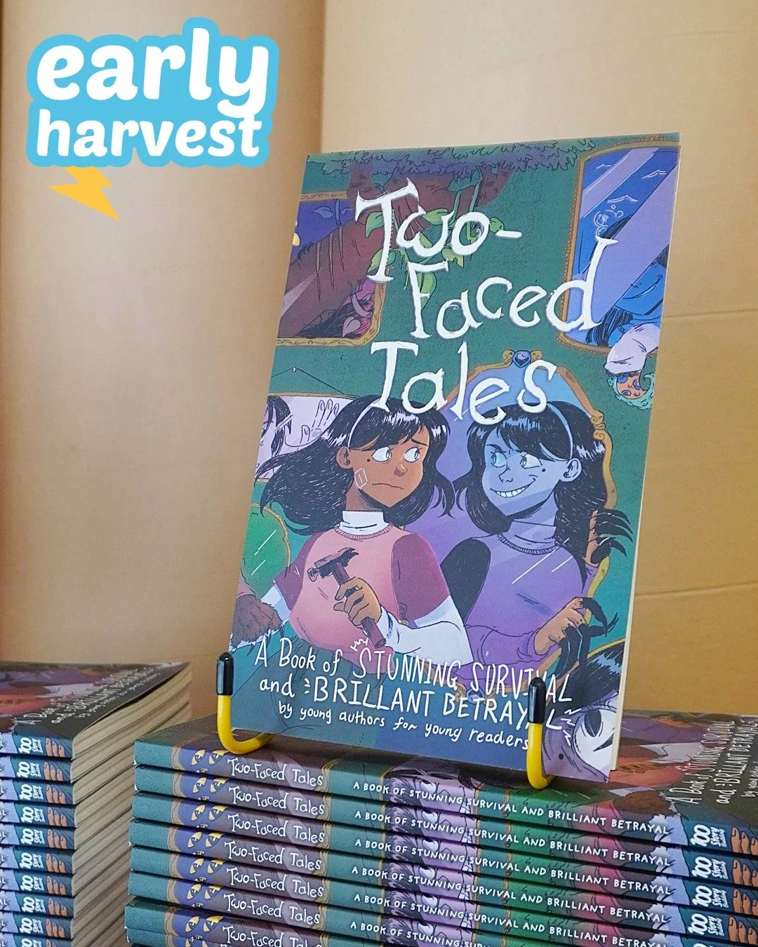 Our Early Harvest book &lsquo;Two-Faced Tales&rsquo; was featured in Readings&rsquo; August kids review!

Written, edited and illustrated by young people, with 13 stories chosen by a team of young editors aged 10-12, it&rsquo;s a real testament to th