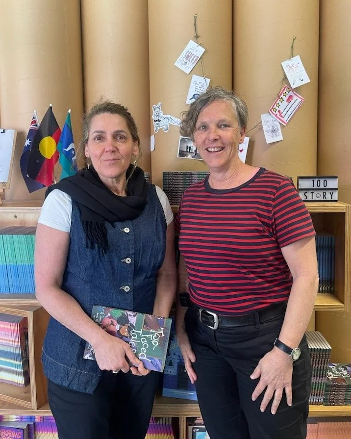 A lovely surprise at our staff meeting today, we were joined by Deputy Mayor, Cr Bernadette Thomas from Maribyrnong Council. 💛

We shared stories, laughter, and a tour of our creative hub here in Footscray. Lena Cirillo, our CEO, gifted Bernadette a