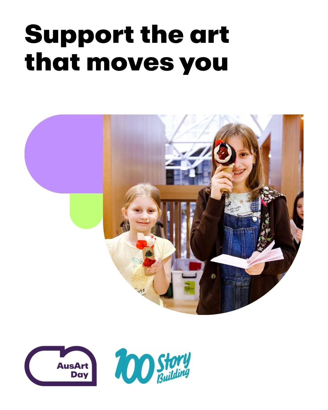 🚨 Today&rsquo;s the day! AusArts Giving Day is here.
Every donation today helps 100 Story Building give more children and teens the confidence, skills, and sense of belonging they need to thrive.
💛 Your gift = young voices being heard.
 ⏳ Don&rsquo