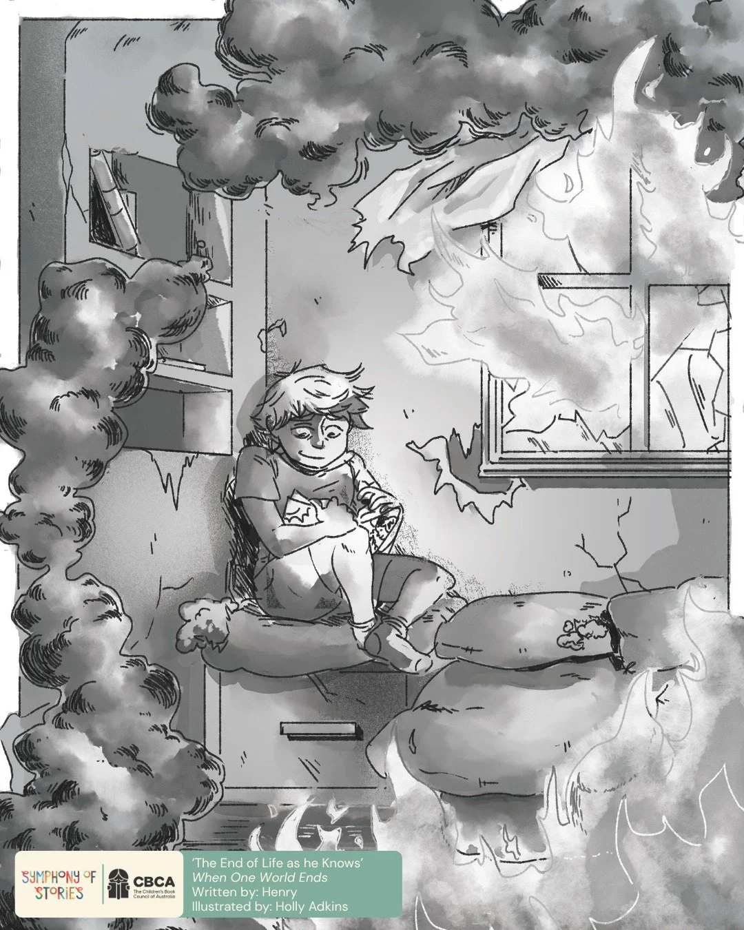 Sunny is an orphan who really loves books. When the orphanage catches fire and the end is near, Sunny is only thinking about his books and doing everything he can to save them. Even as the fire grows, the books bring Sunny peace and eventually he dis