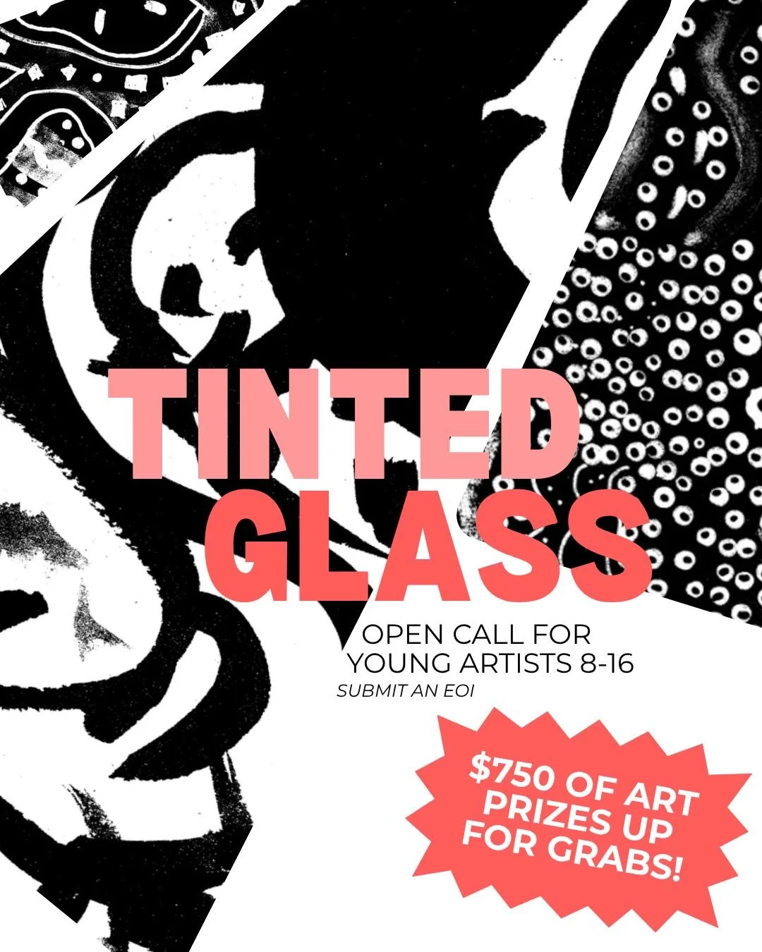 Calling all young artists aged 8&ndash;16! 

We're excited to announce that the Tinted Glass: Futuremakers Visual Art Exhibition has a $750 Art Prize pool, generously supported by our amazing local sponsors - Cheaper Buy Miles, The Happy Apple and We