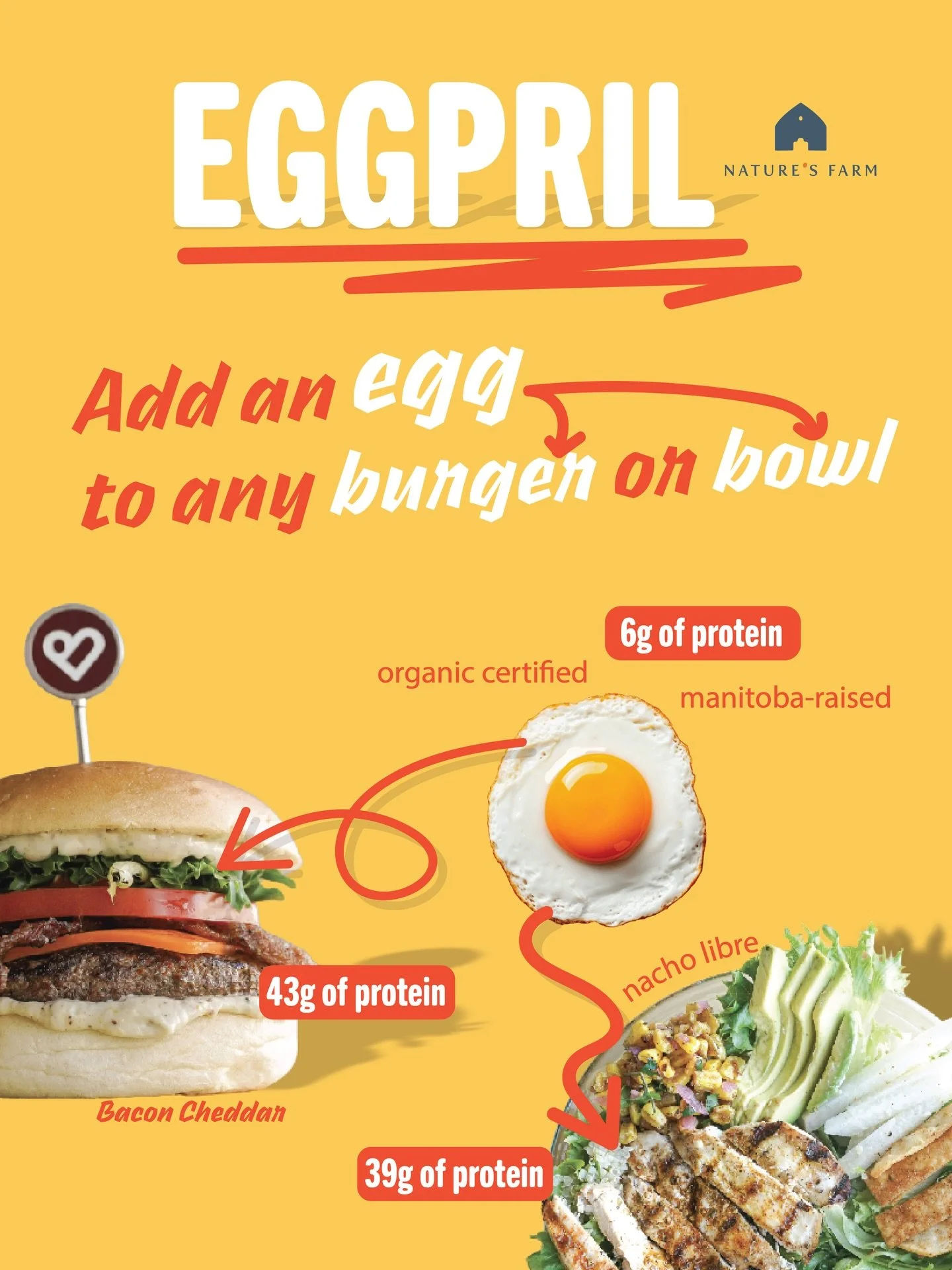 We&rsquo;re thrilled to be partnering with Manitoba&rsquo;s very own Nature&rsquo;s Farm @naturesfarm &mdash; the pioneers of certified organic omega-3 eggs in Canada. Free-roaming hens. GMO-free feed. No pesticides, no antibiotics. Just pure, flavou
