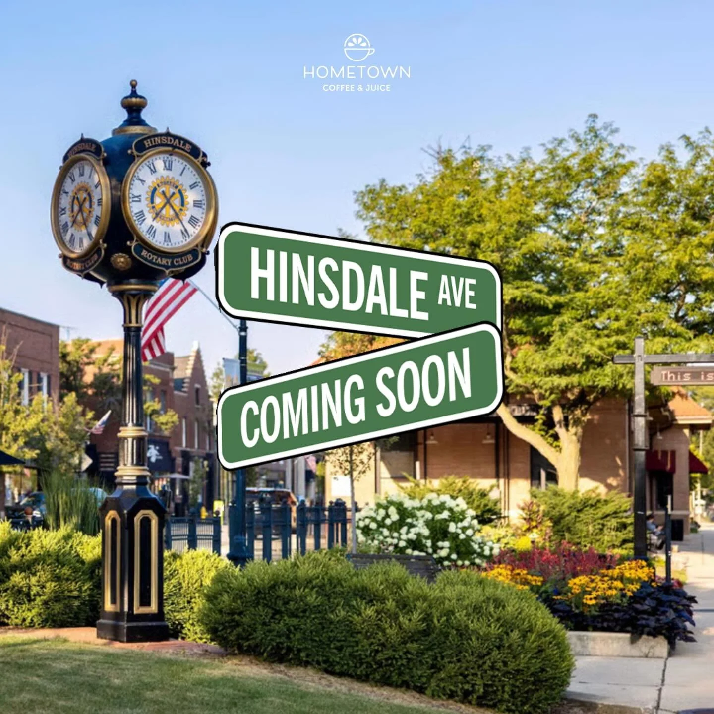 It&rsquo;s official! Hometown Coffee &amp; Juice is coming to @villageofhinsdale !🏡🫶🏼

We&rsquo;re thrilled to announce our sixth Hometown location will open this year at 25 E Hinsdale Ave, right at the Hinsdale Metra station.

Hometown Hinsdale w