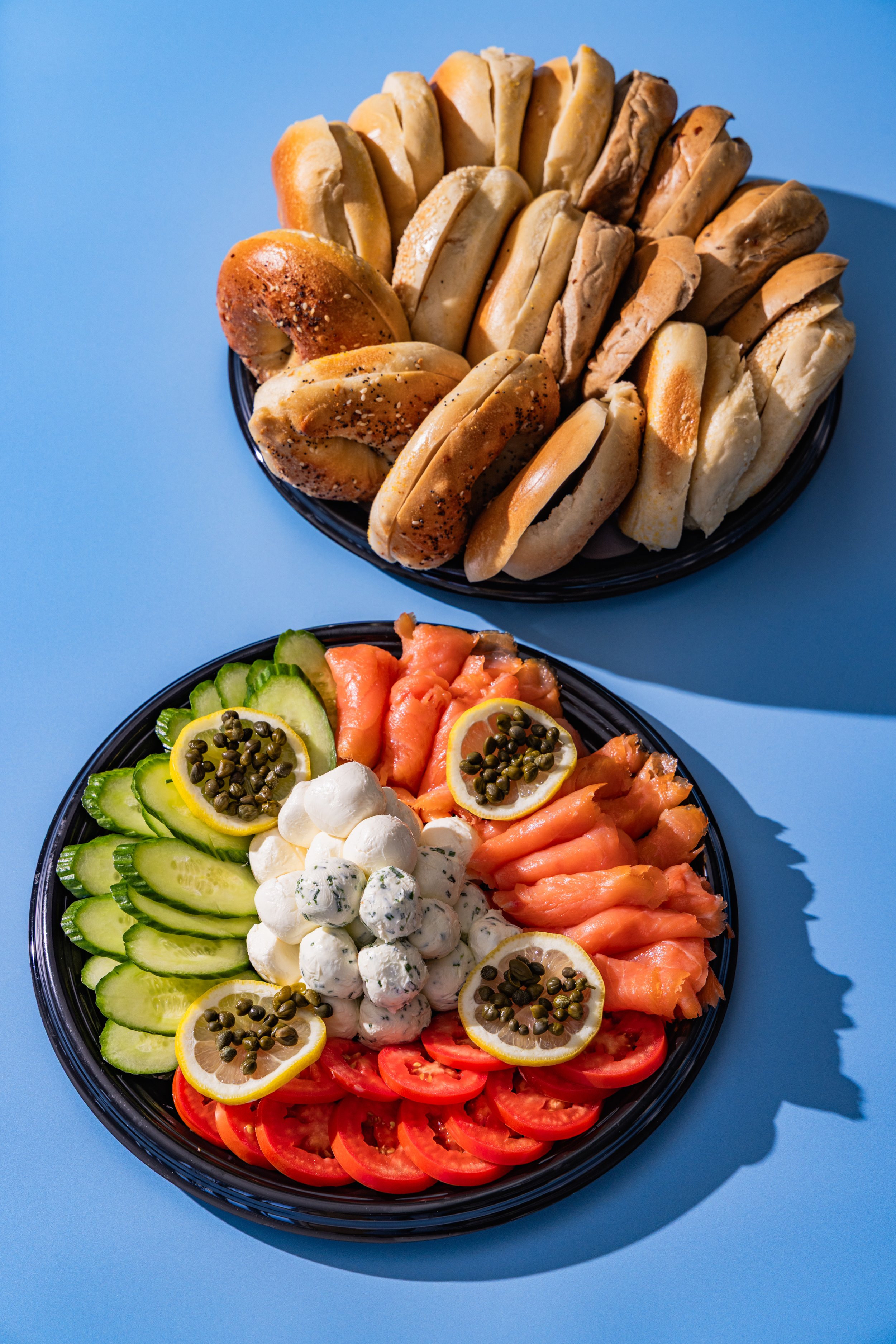 Bagels and lox plate 