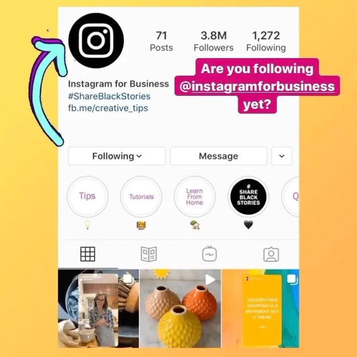 Happy #FollowFriday y&rsquo;all!🙋🏻&zwj;♀️ To my fellow #smallbusiness owners and scrappy #solopreneurs #entreprenuers, are you following @instagramforbusiness yet? Every Monday, they release an agenda for the week with tips and advice for businesse