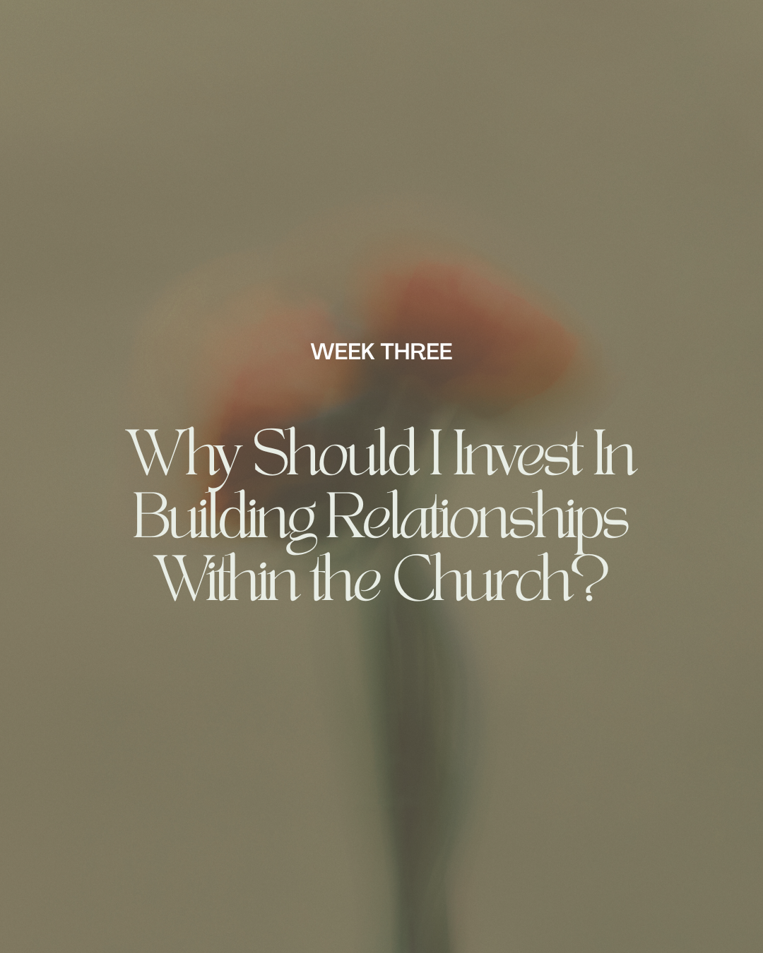 Week Three: Why Should I Invest In Building Relationships Within the Church?