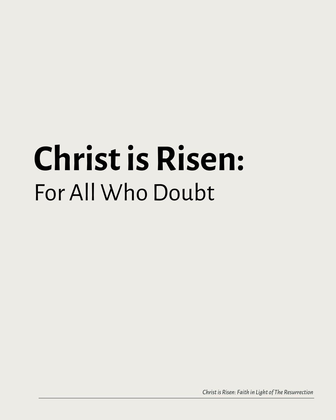 Christ Is Risen Series The City Singapore