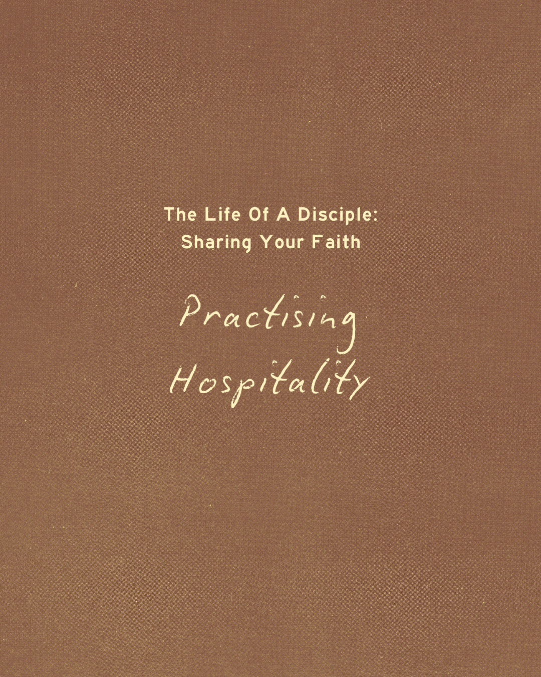 LOAD: Sharing Your Faith - Practising Hospitality