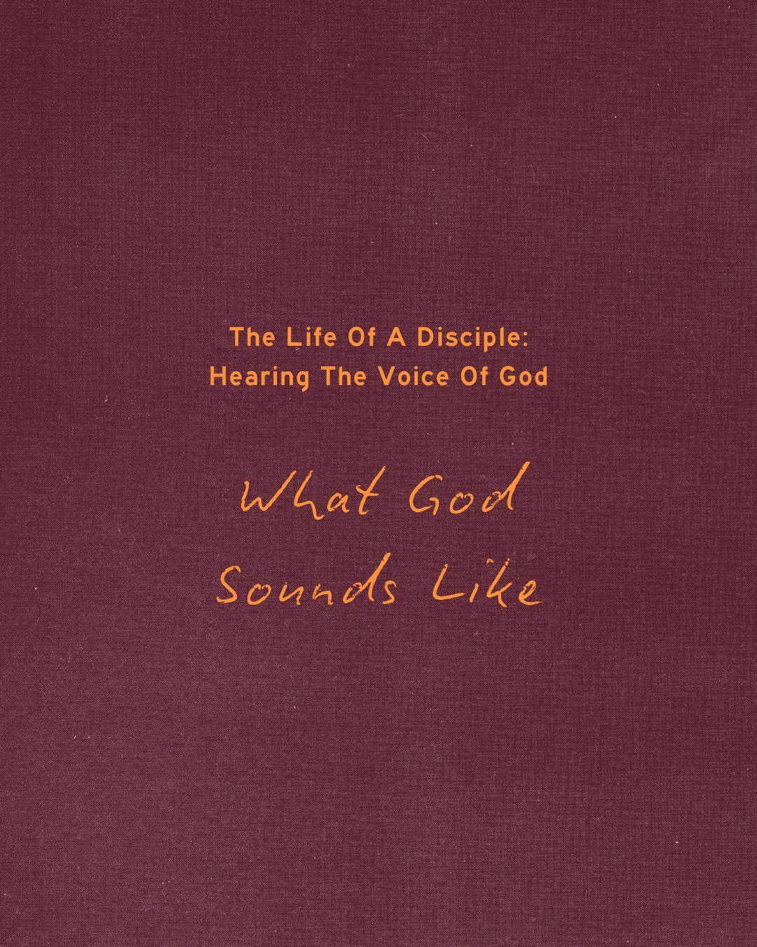 LOAD: Hearing The Voice Of God - What God Sounds Like