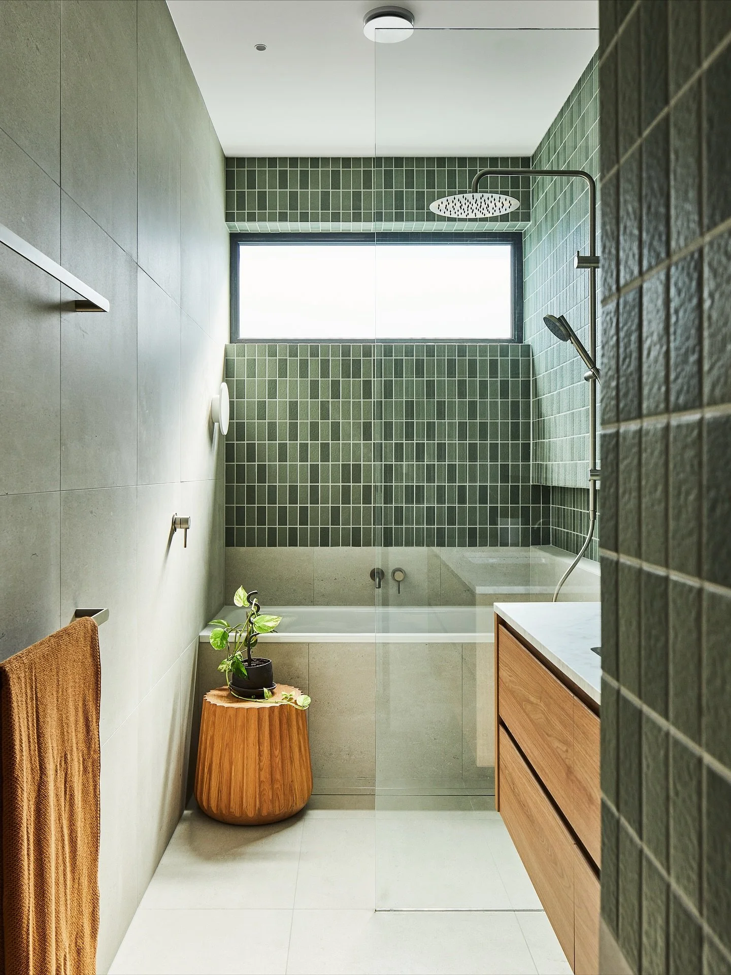 Sometimes we like to get away from the detail and just post a pretty picture.

But what makes these bathrooms from our Forrest Certified Passive House perform so well? What makes them unique?

Whilst the house has been designed to be aesthetically pl