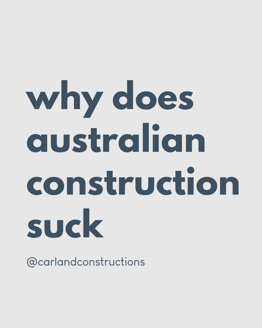 Why are Australian homes so crap?

Let me just list a few reasons.

We are ignoring the past failures of other countries and turning a blind eye to history when it comes to weather tightness, mould, and sick building syndrome

In states like Victoria