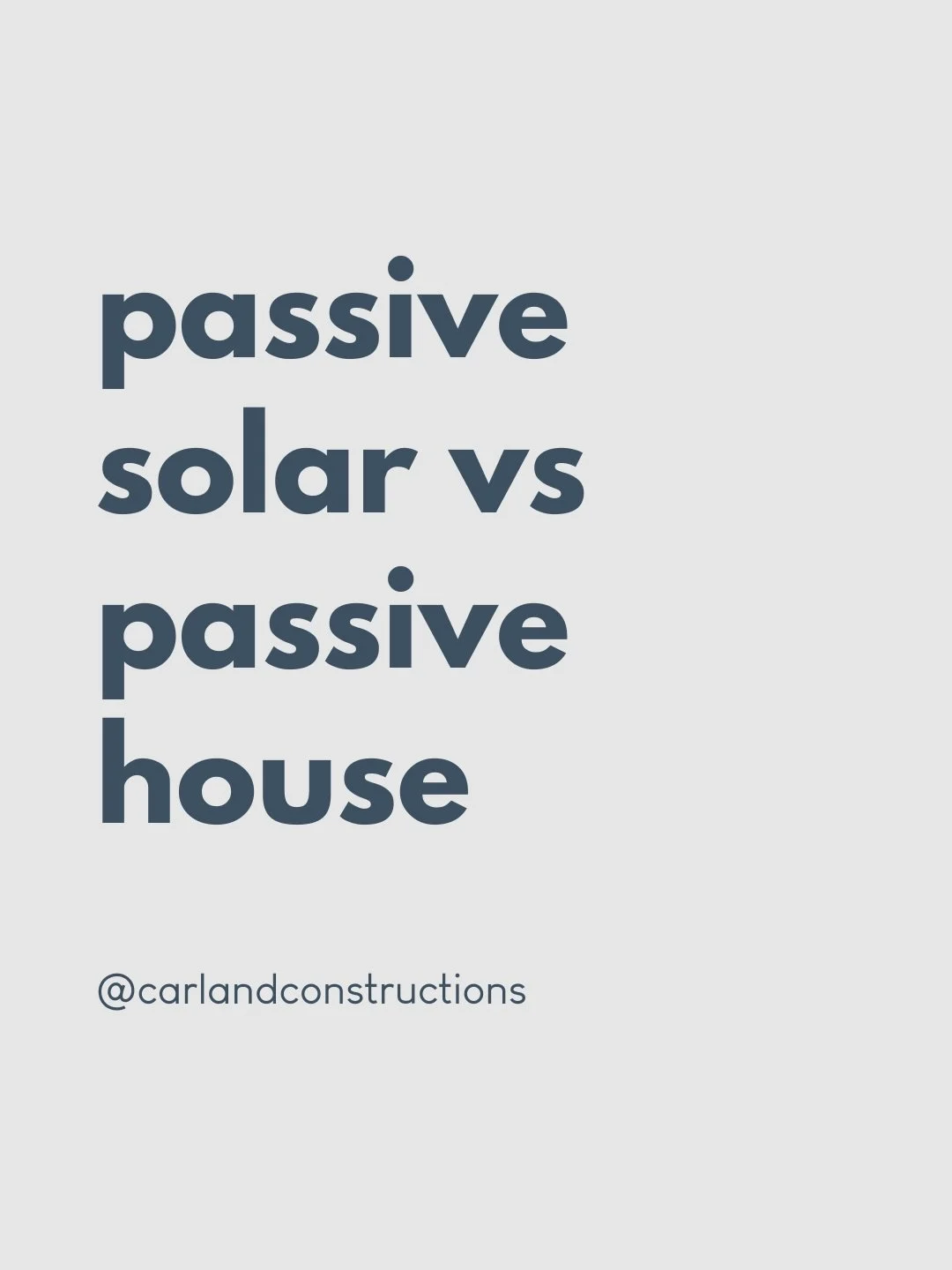 Passive solar and passive house are on the same team.

In this industry, people love to pit these two against each other, but it isn&rsquo;t a competition. They are teammates trying to achieve the exact same goal.

Passive solar is your foundation, i