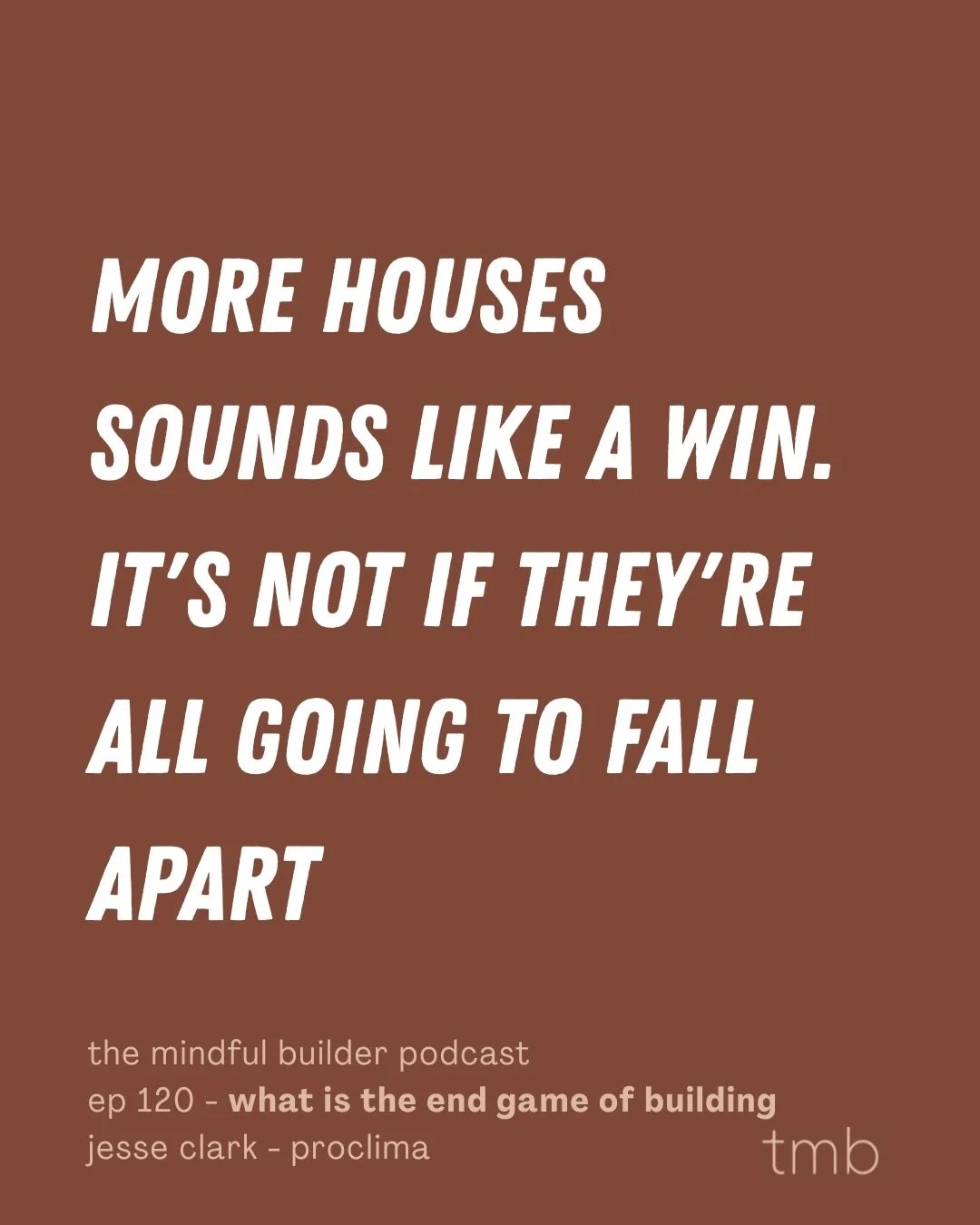 Do we want 1.2 million crappy houses?

Jesse Clark from @proclimaau threw that out early and it landed like it should. Because that&rsquo;s the real question sitting underneath every housing target and every &ldquo;we need more supply&rdquo; headline