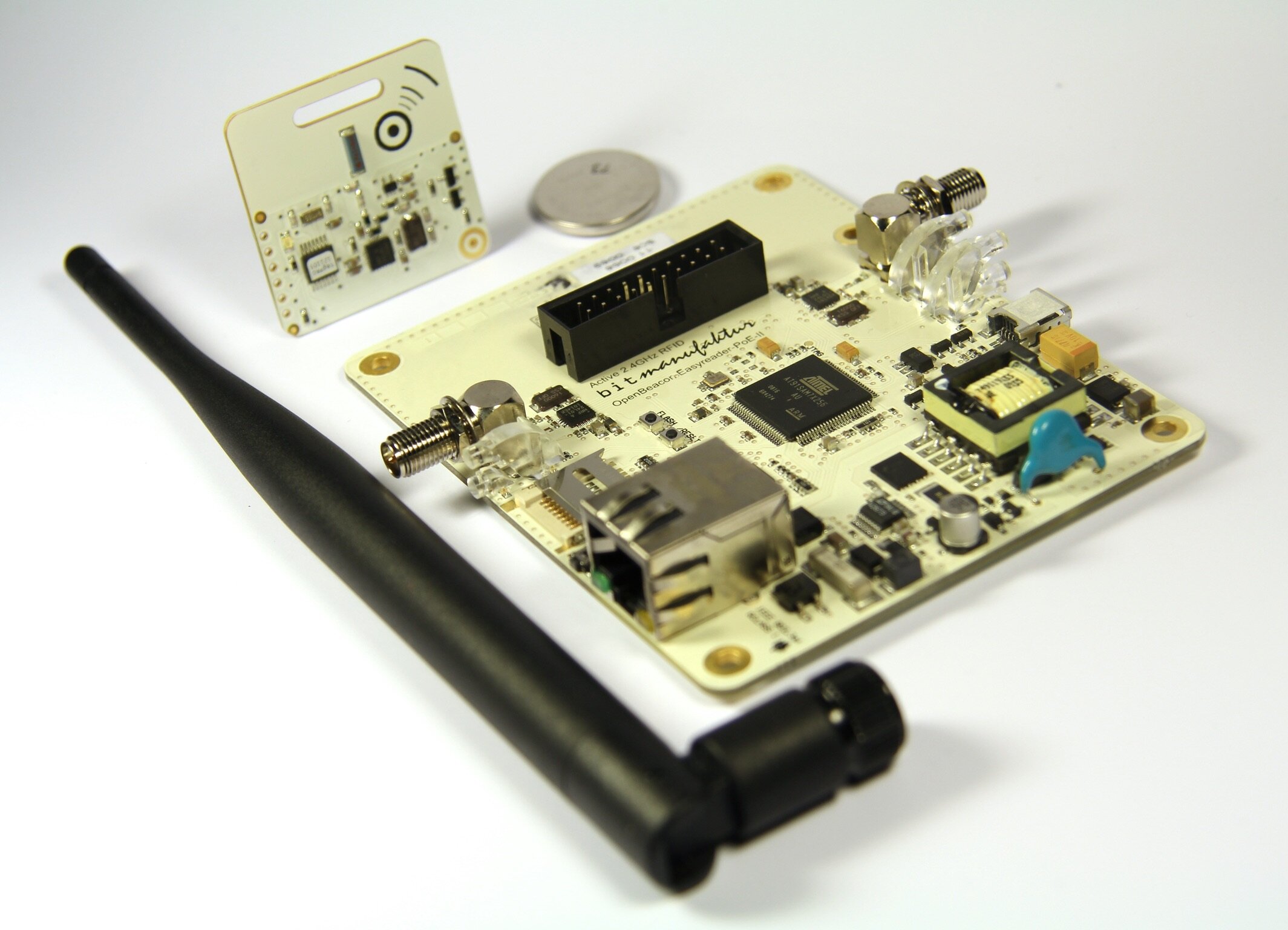 The dual-antenna ethernet reader for OpenBeacon