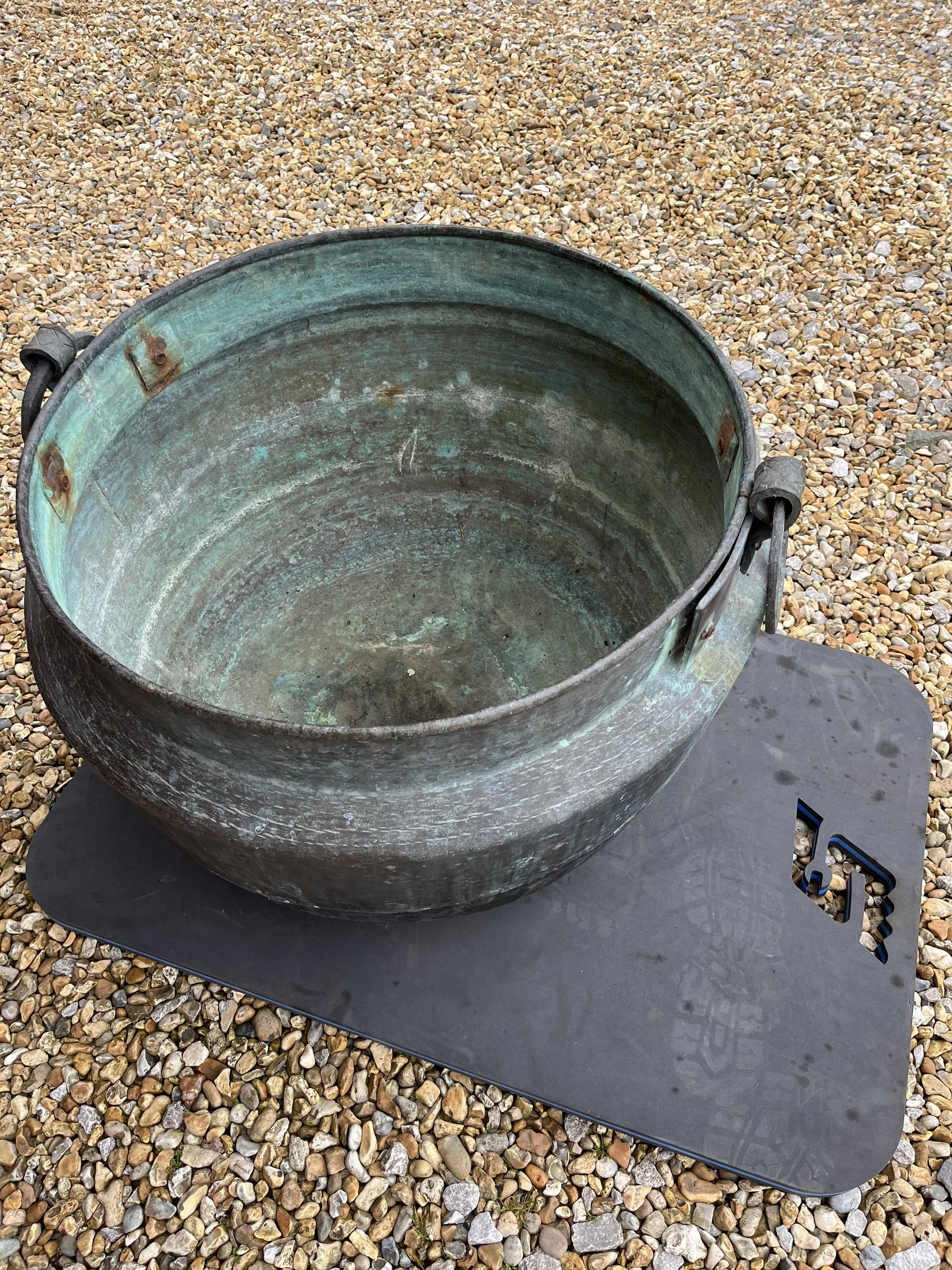 Rivet replacement for a customers 19th century antique indian copper planter